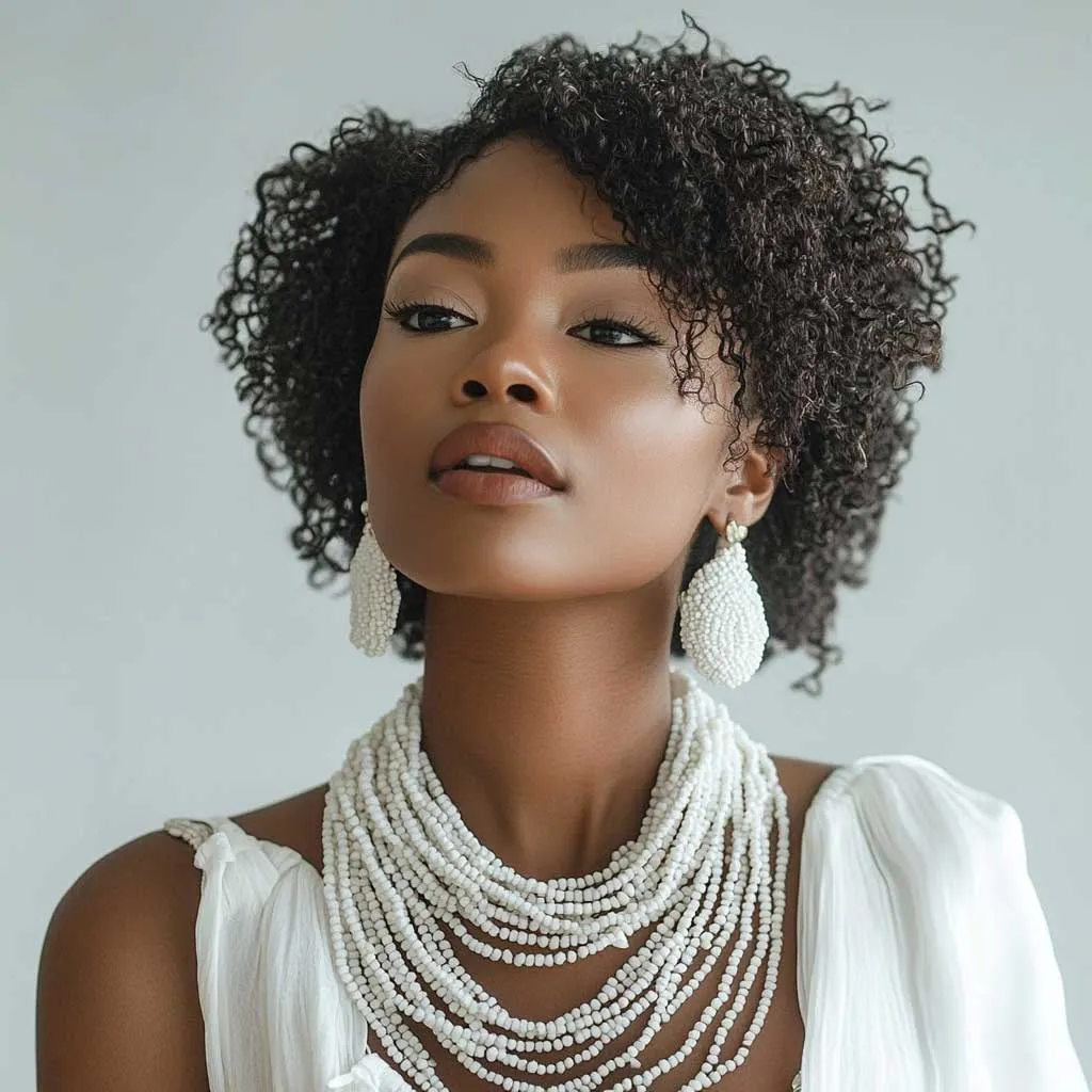 (set of 12) Obatala santeria necklace
