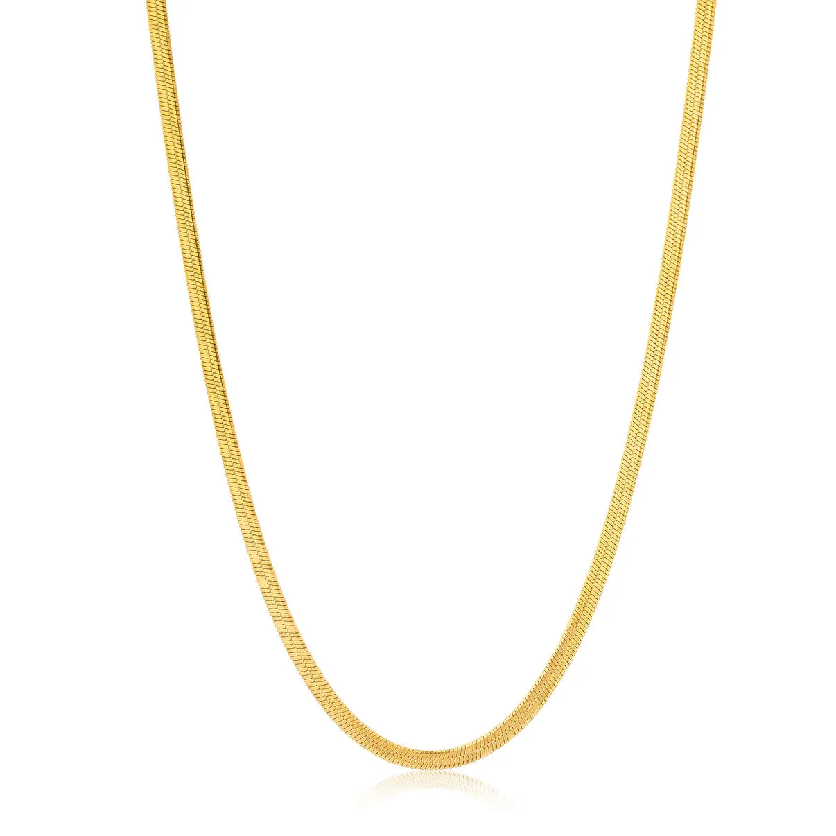 Set of 2 Snake Chain Gold Plated, Waterproof and Anti-Tarnish 18 inches Extension