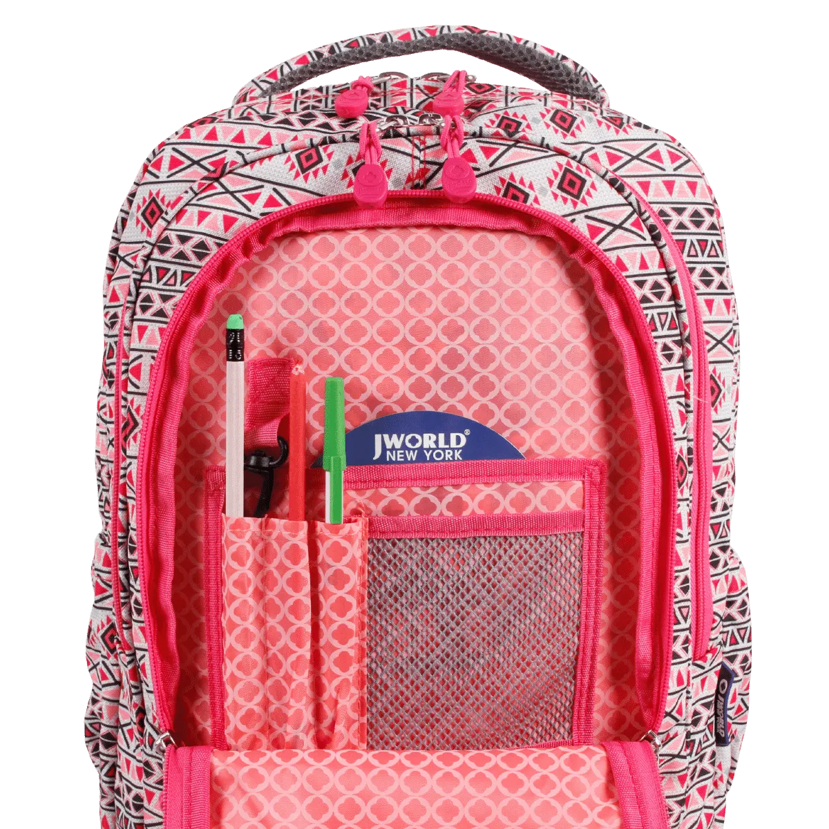 Setbeamer Rolling Backpack With Lunch Bag (18 Inch) in Skandi Pink - Final Sale