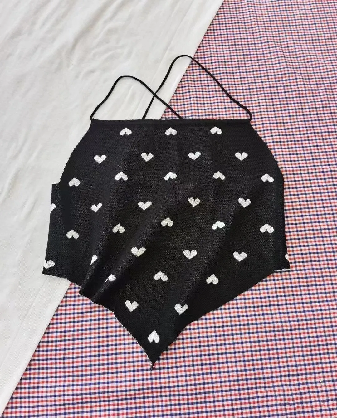 Sexy Heart Printed Bandage Crop Tops