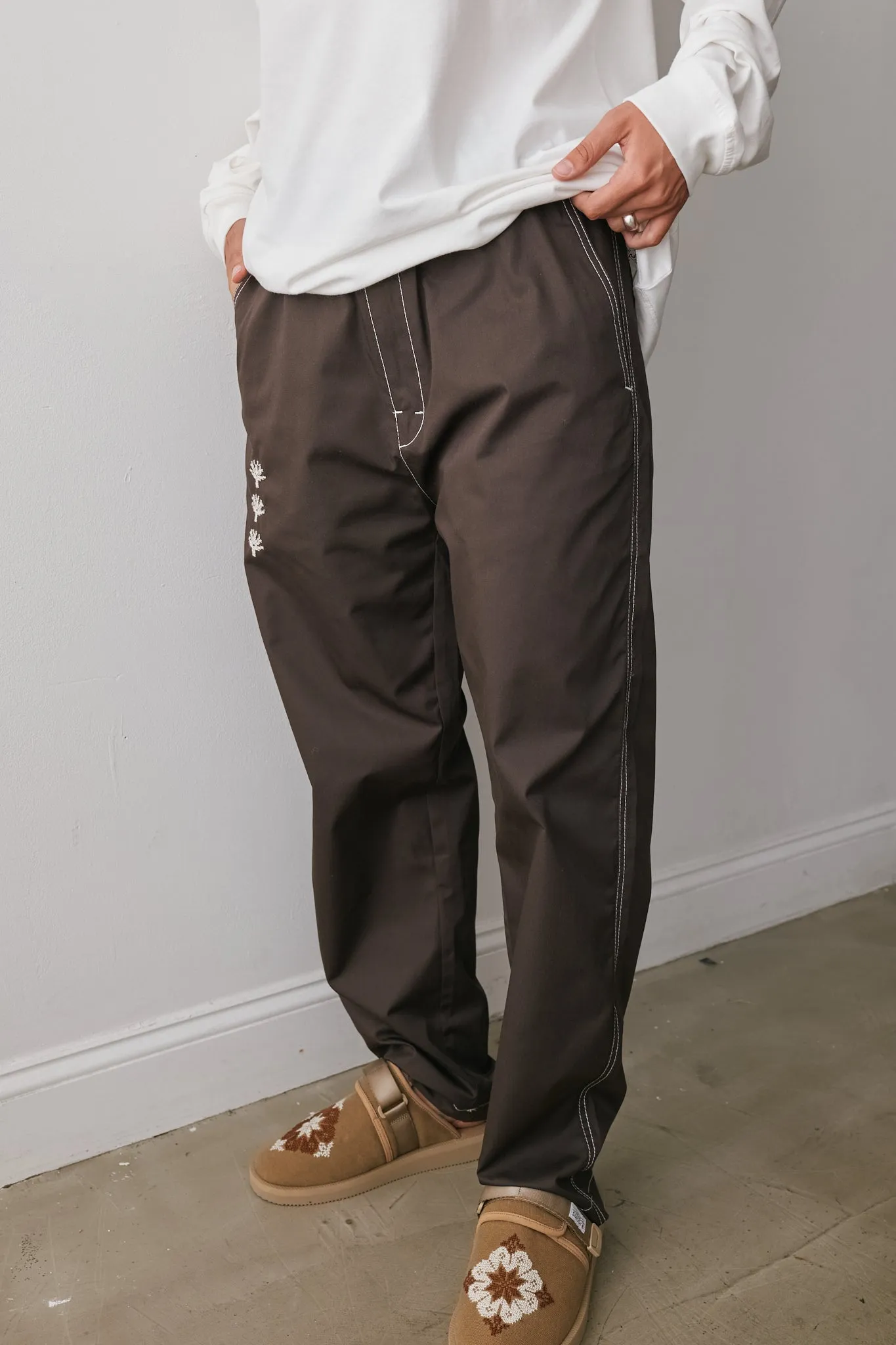 Shajarat Contrast Stiched Chino Trousers