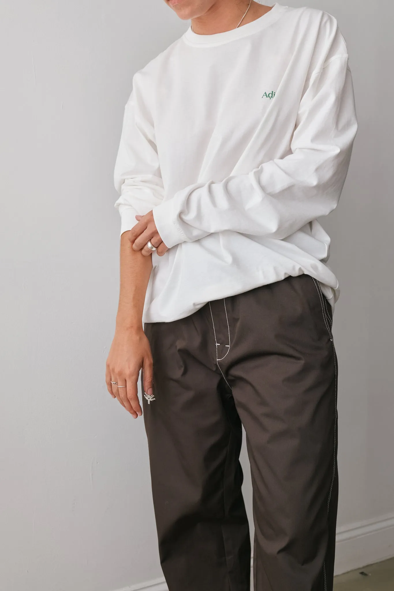 Shajarat Contrast Stiched Chino Trousers