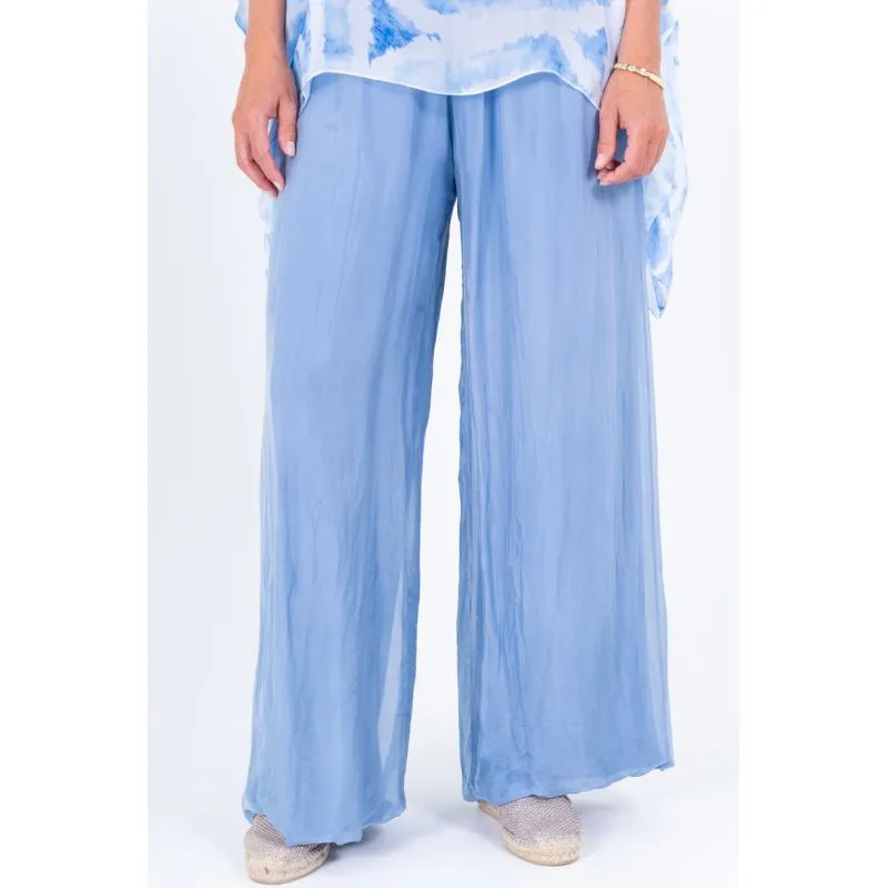 SILK PANTS SPLIT ON SIDE