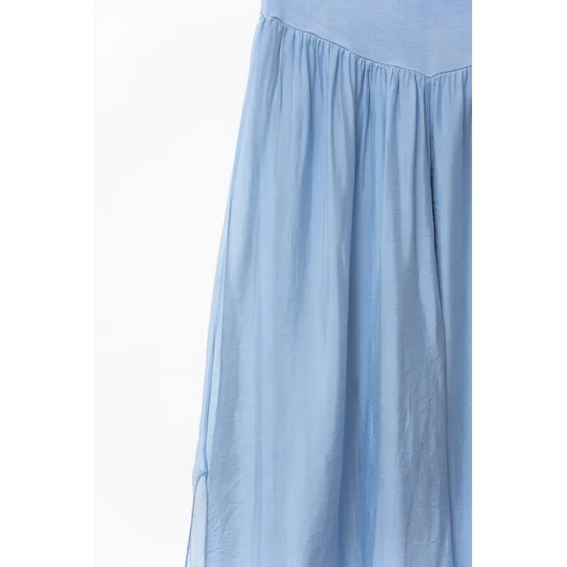 SILK PANTS SPLIT ON SIDE