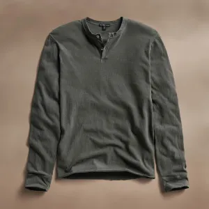 Slub Jersey Henley - Granite Pigment