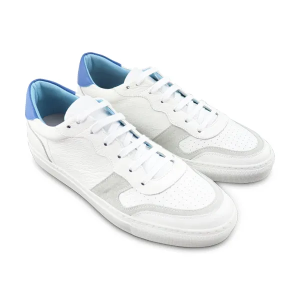 Sneakers bianche con riporto blue