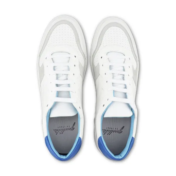 Sneakers bianche con riporto blue