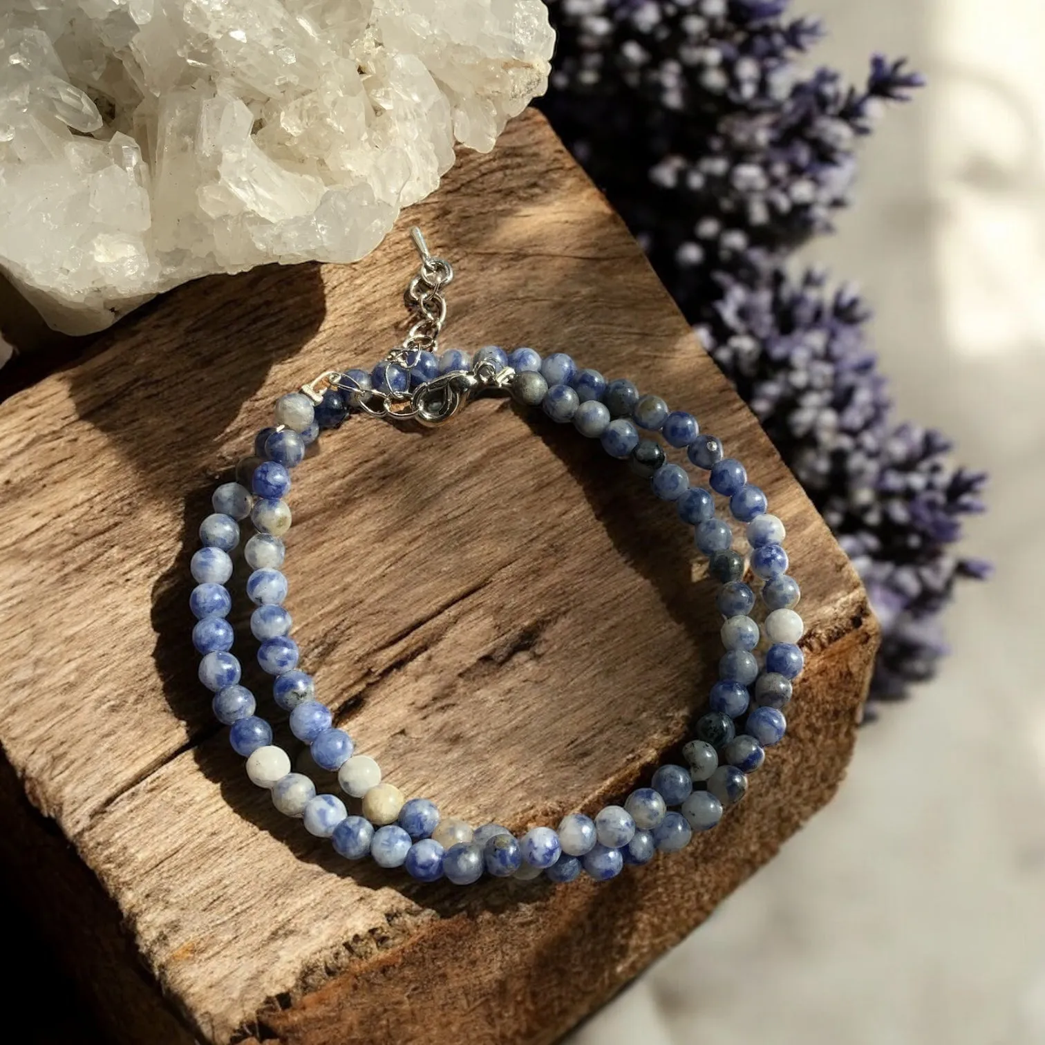 Sodalite 4 mm 16-18 in Beaded Necklace