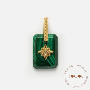 Solid Gold Crystal Amulet Charm for Manifestation