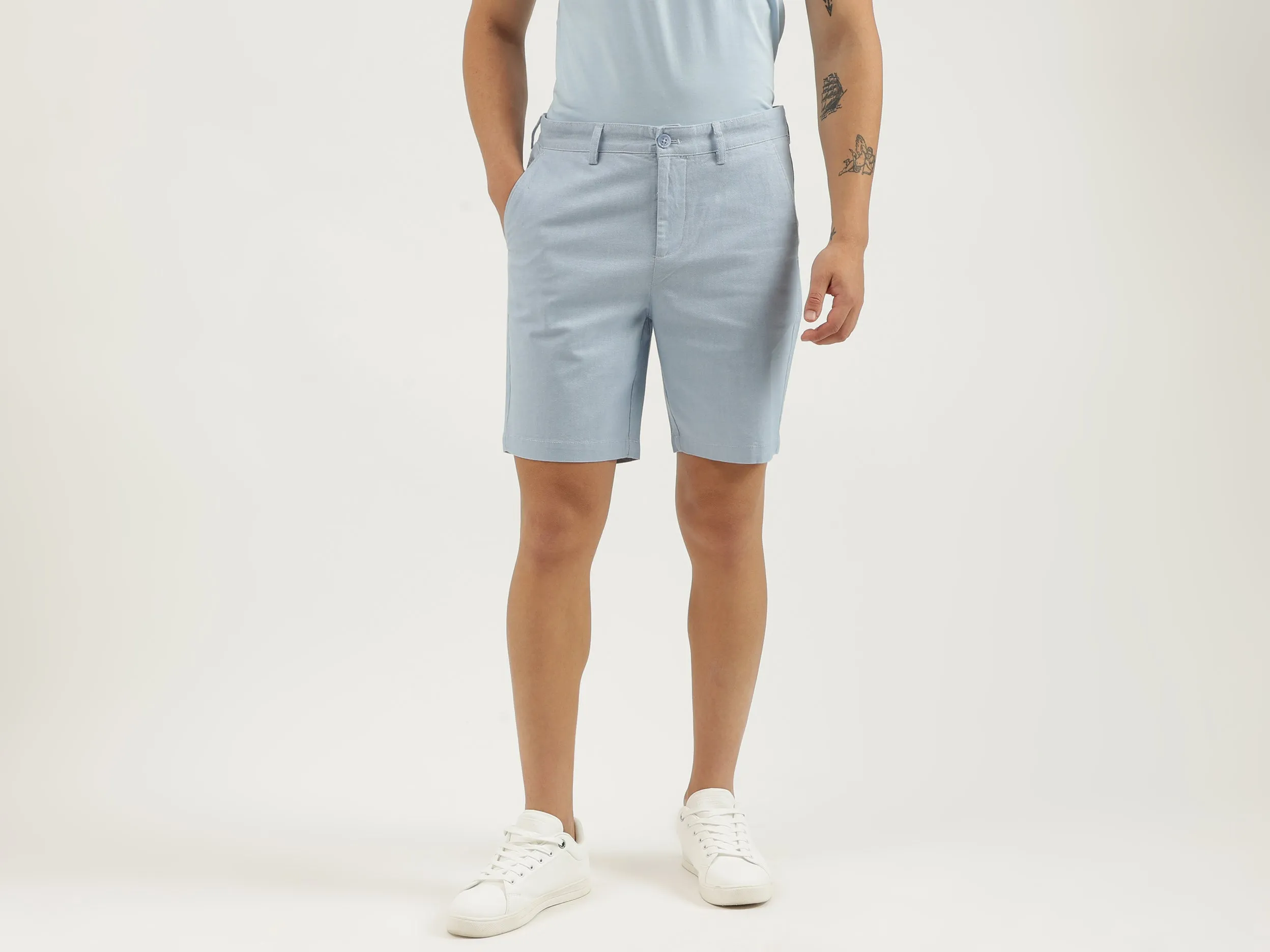 Solid Slim Fit Shorts
