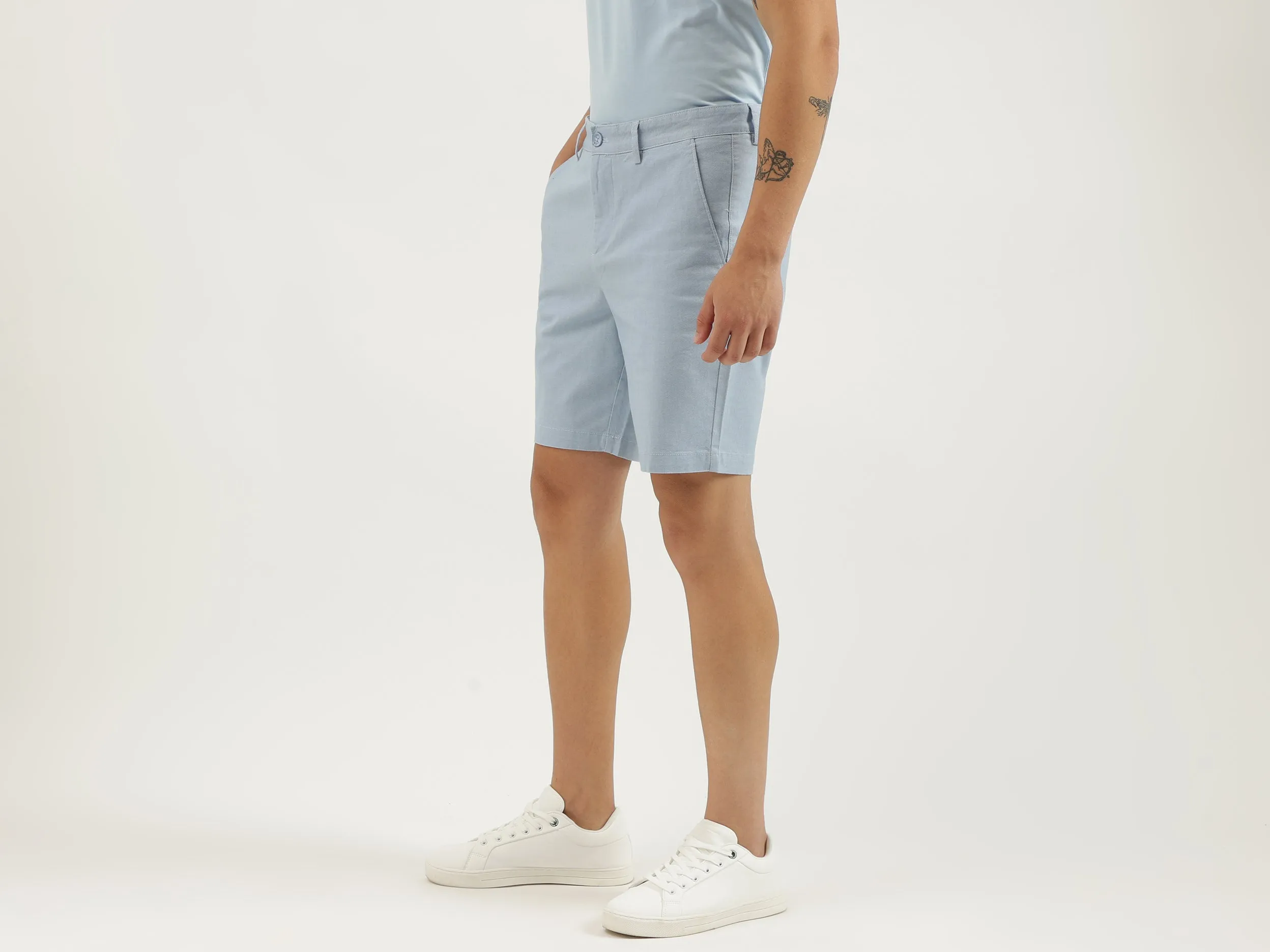 Solid Slim Fit Shorts