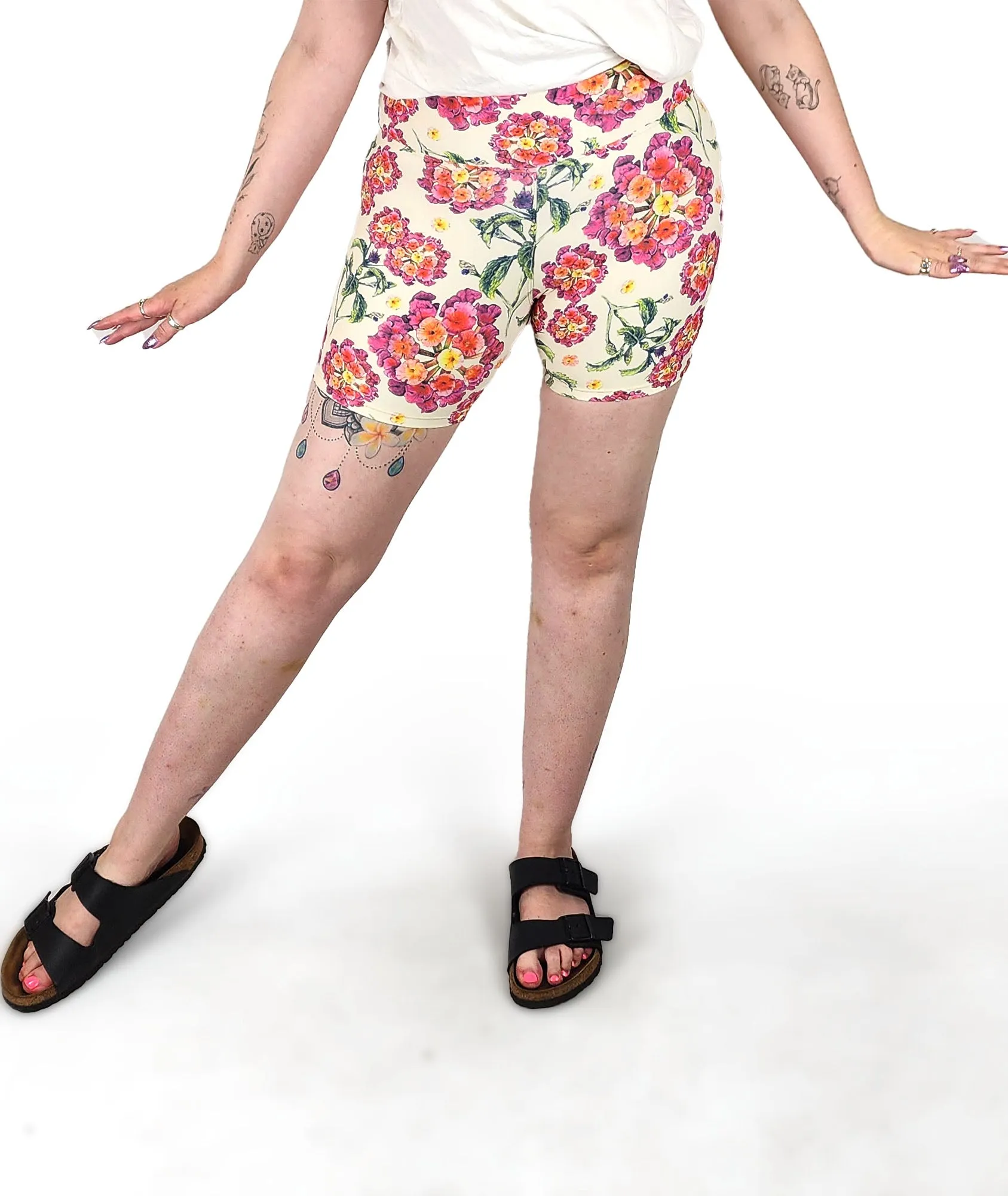 Solomon Street flower print bike shorts size 12