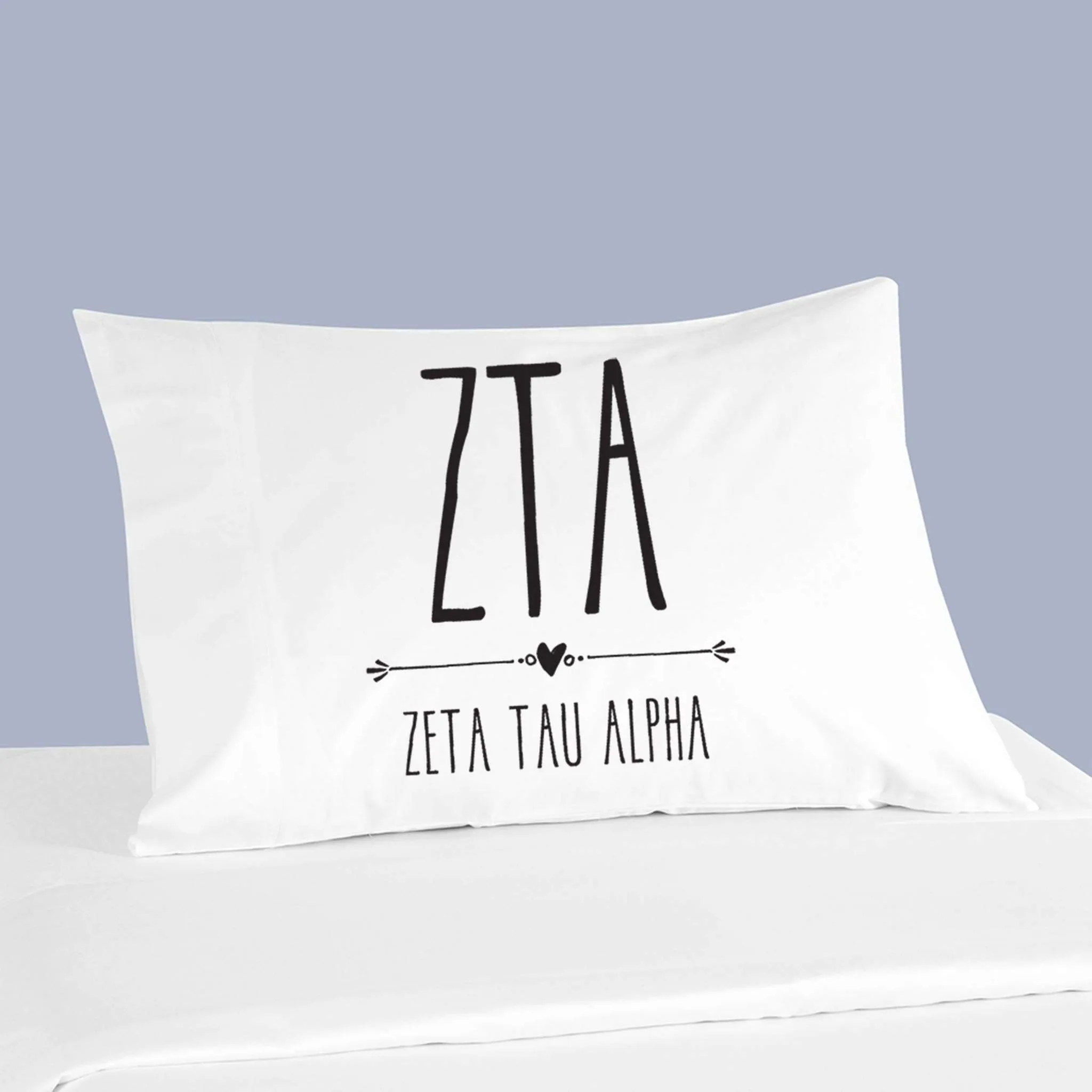 Sorority Pillowcases with Greek Letters and Name Design