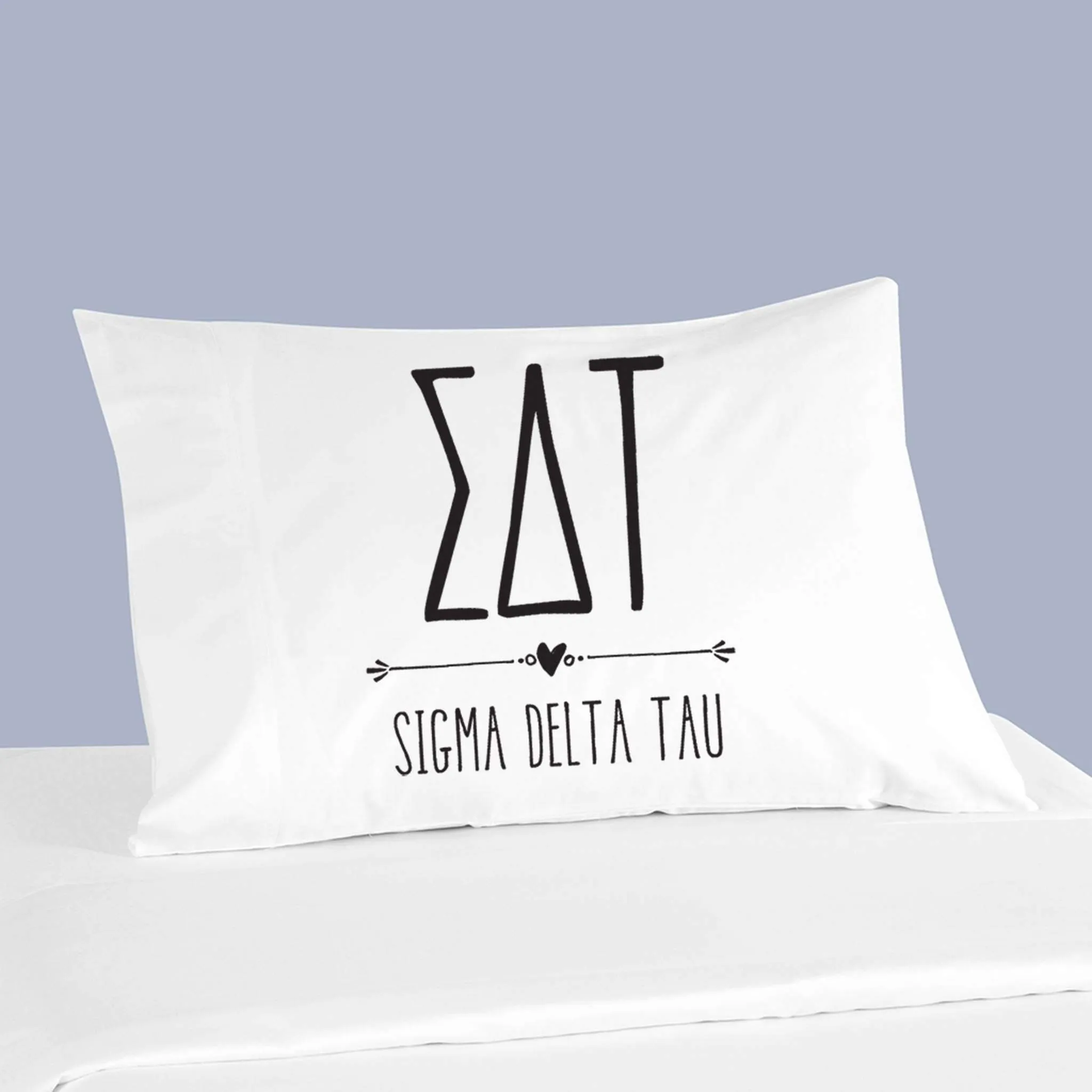 Sorority Pillowcases with Greek Letters and Name Design