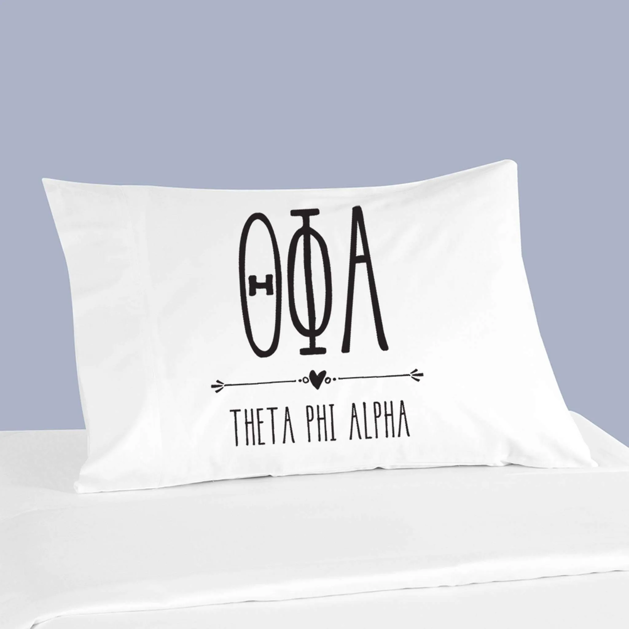 Sorority Pillowcases with Greek Letters and Name Design