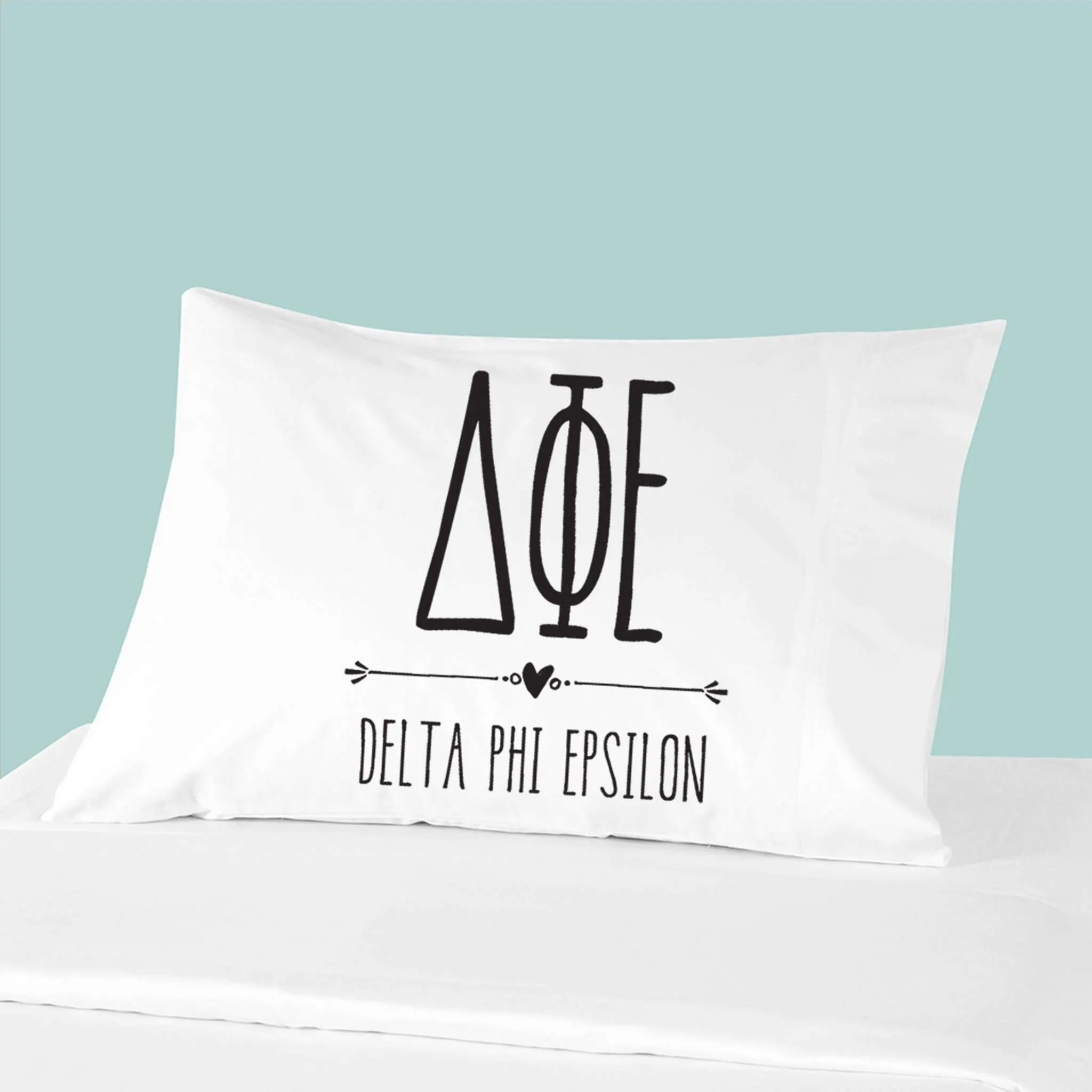 Sorority Pillowcases with Greek Letters and Name Design