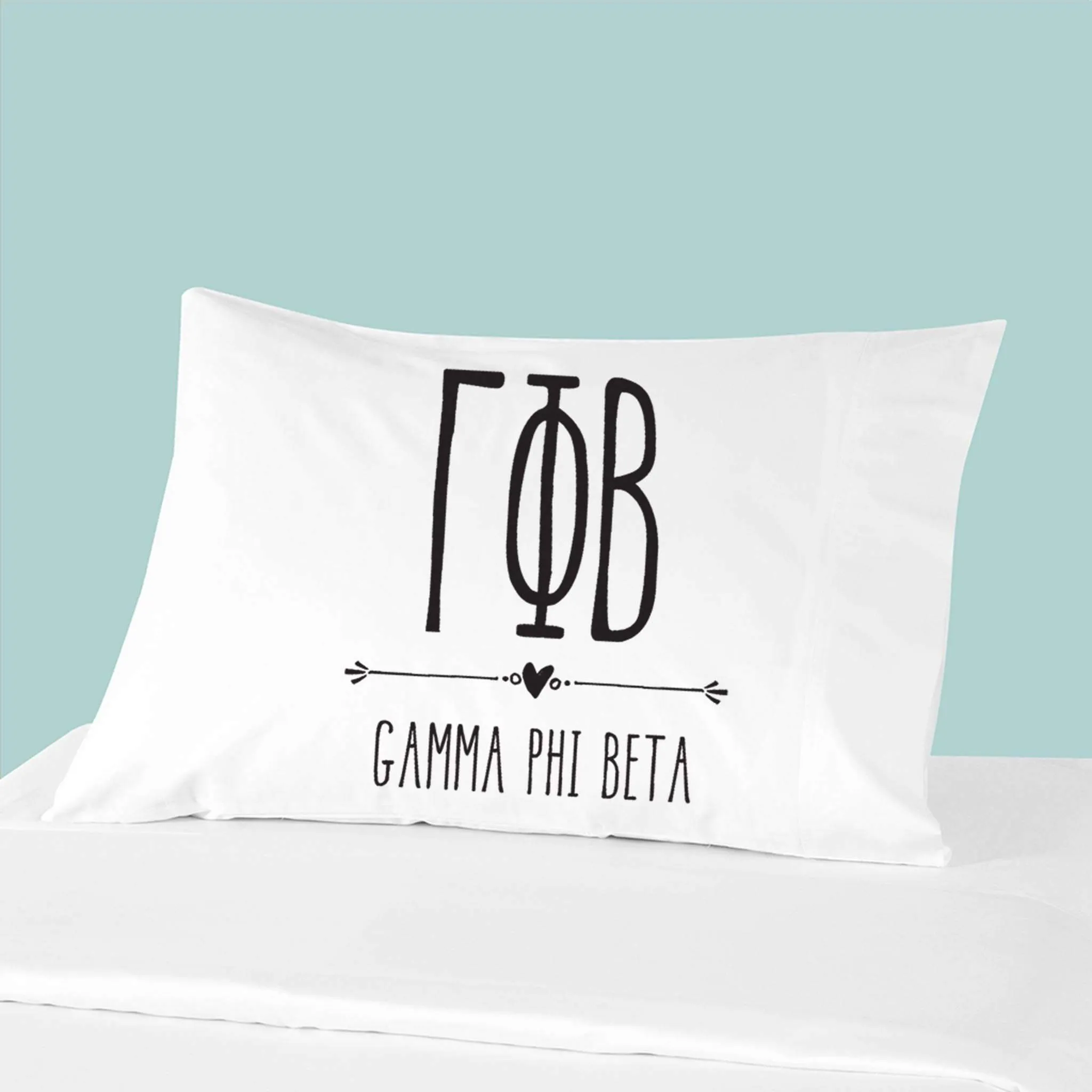 Sorority Pillowcases with Greek Letters and Name Design