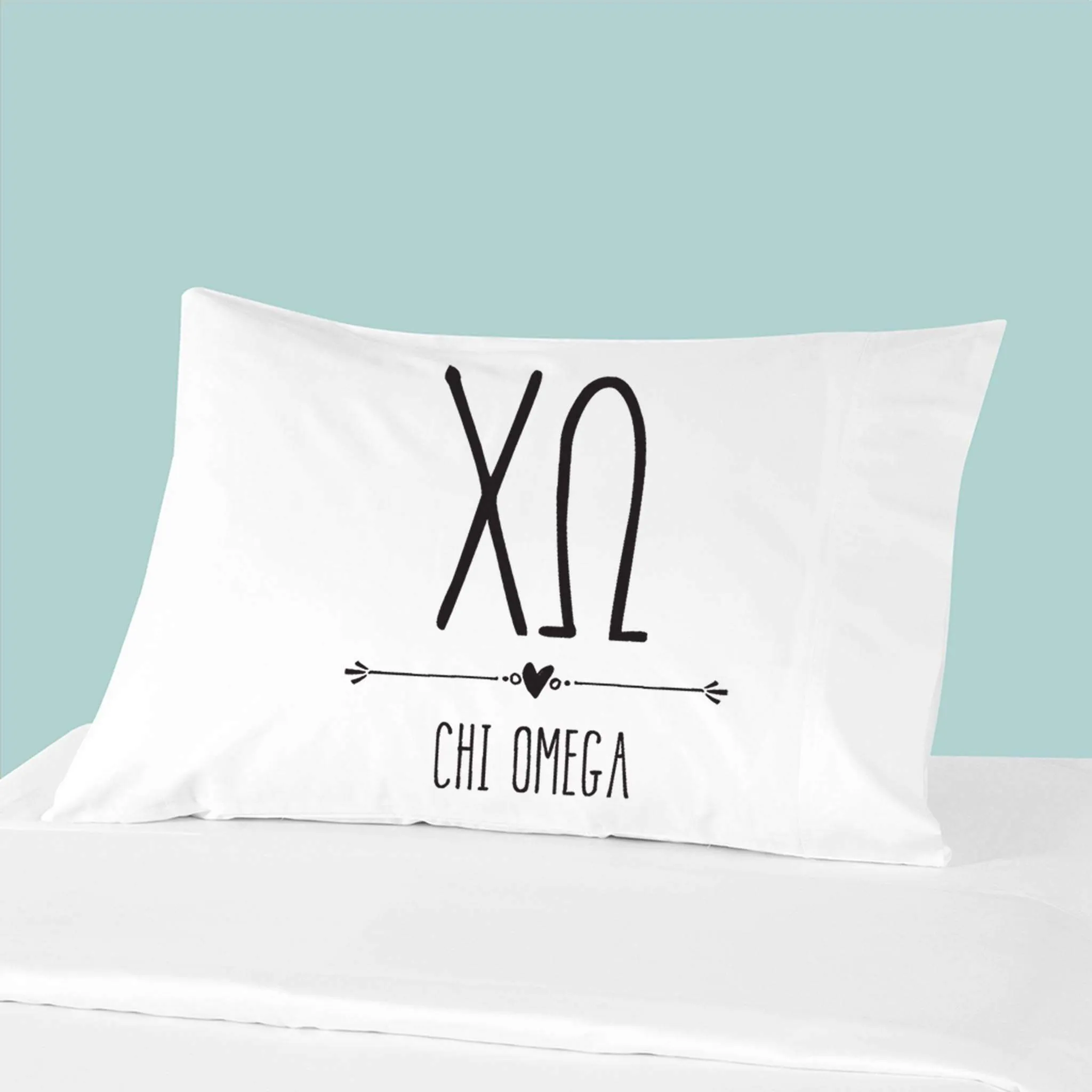 Sorority Pillowcases with Greek Letters and Name Design