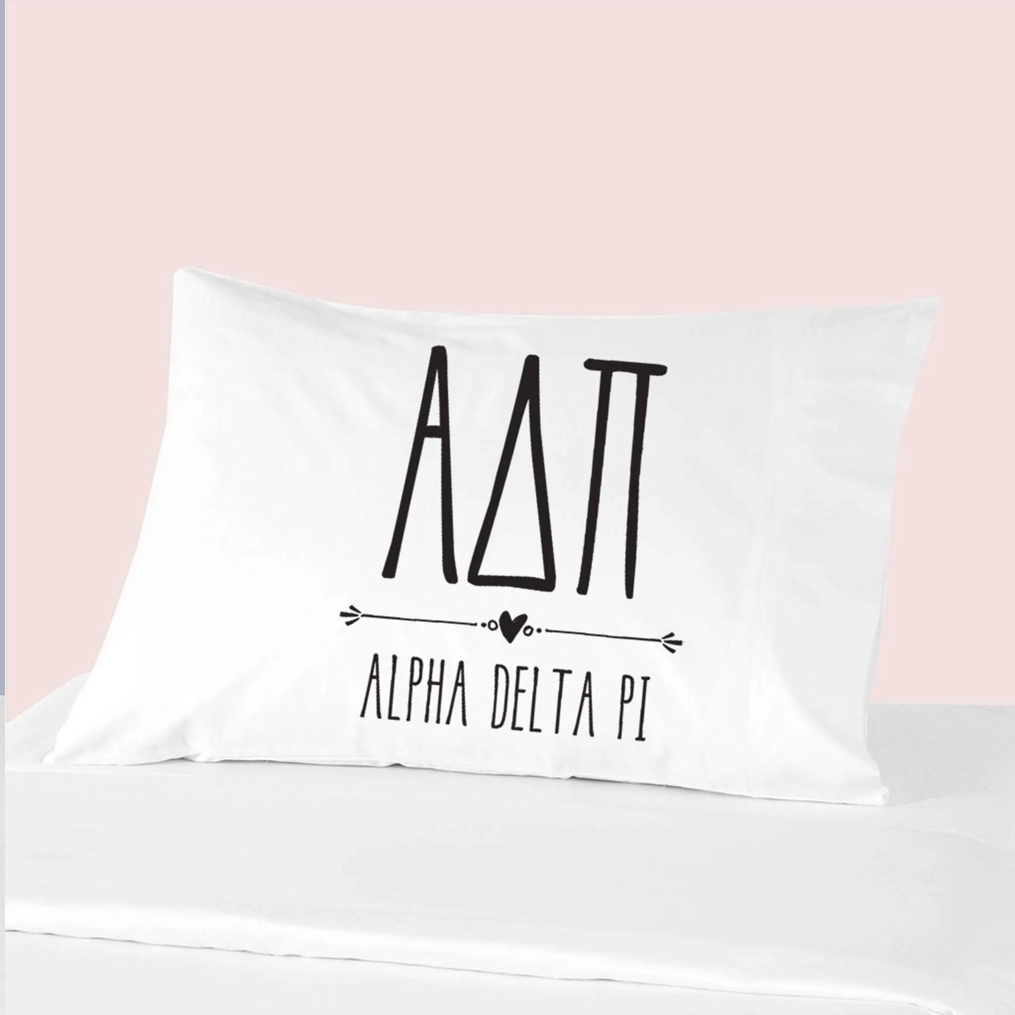 Sorority Pillowcases with Greek Letters and Name Design