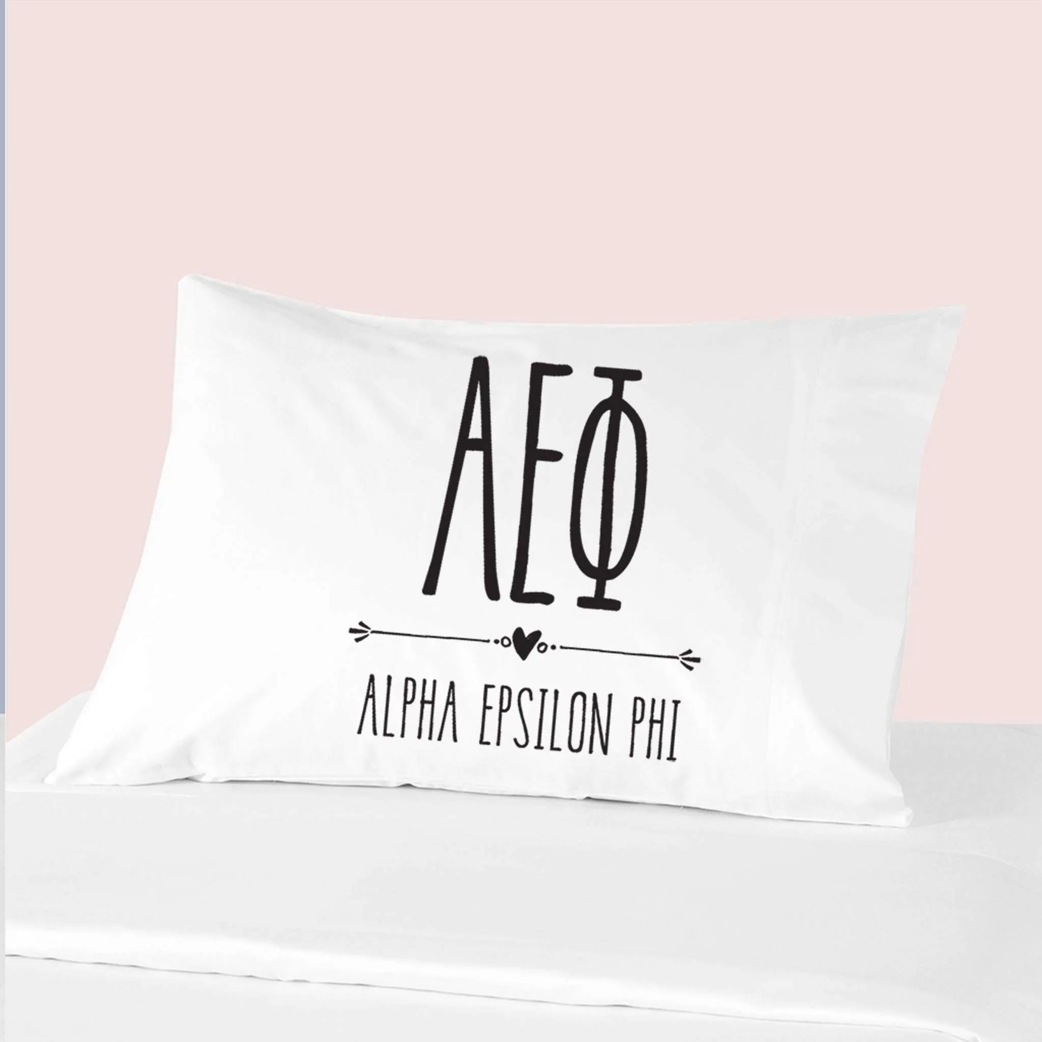 Sorority Pillowcases with Greek Letters and Name Design