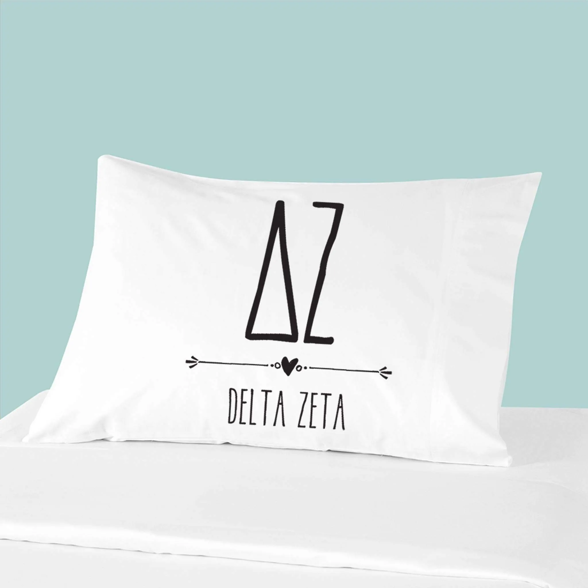 Sorority Pillowcases with Greek Letters and Name Design