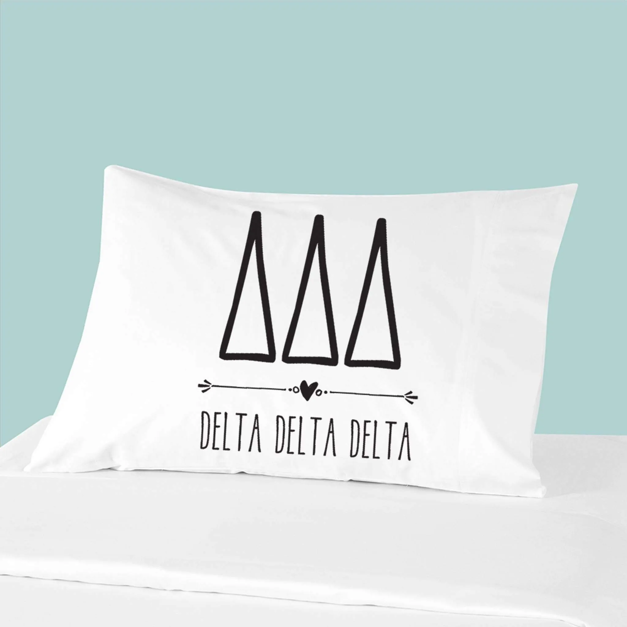 Sorority Pillowcases with Greek Letters and Name Design