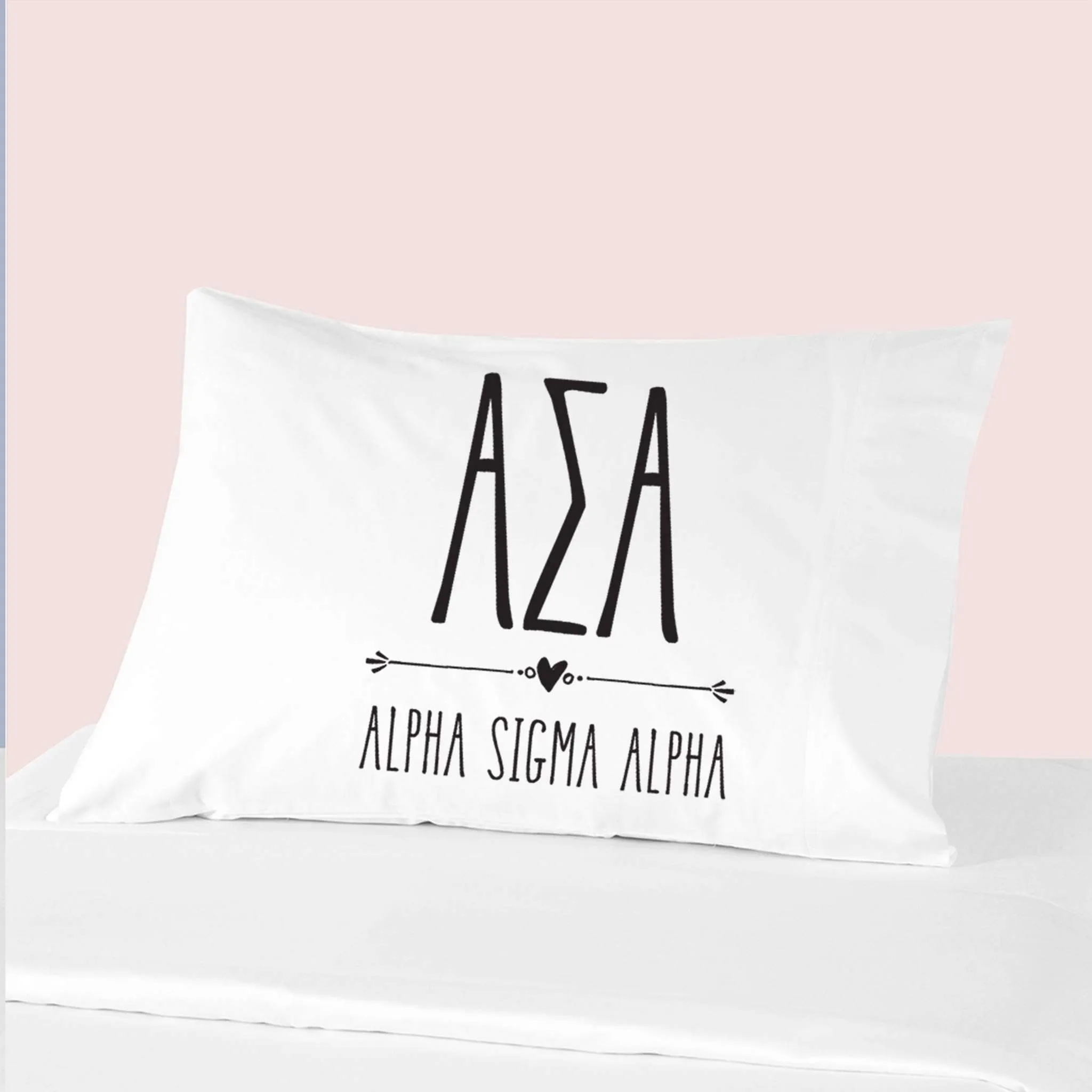 Sorority Pillowcases with Greek Letters and Name Design