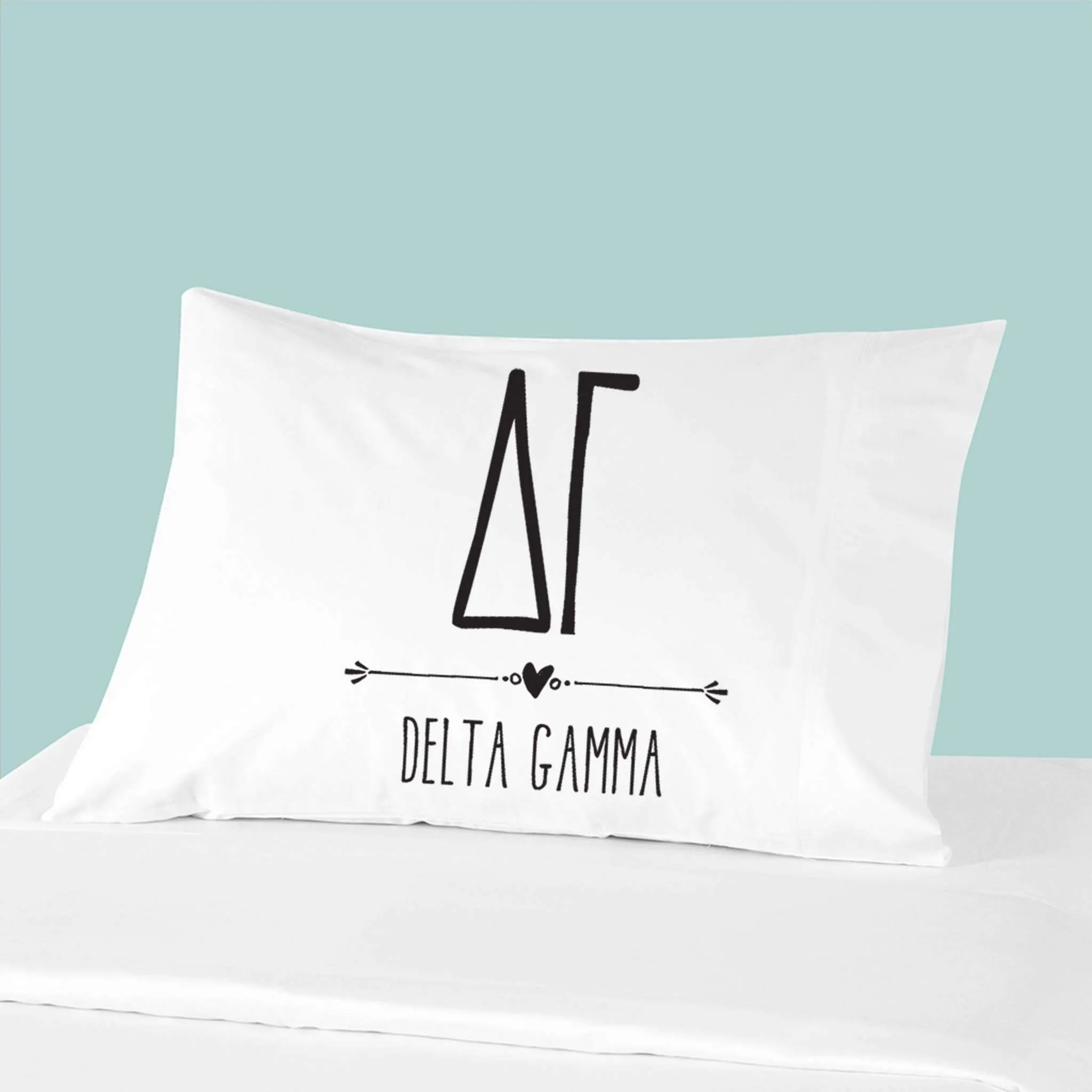 Sorority Pillowcases with Greek Letters and Name Design