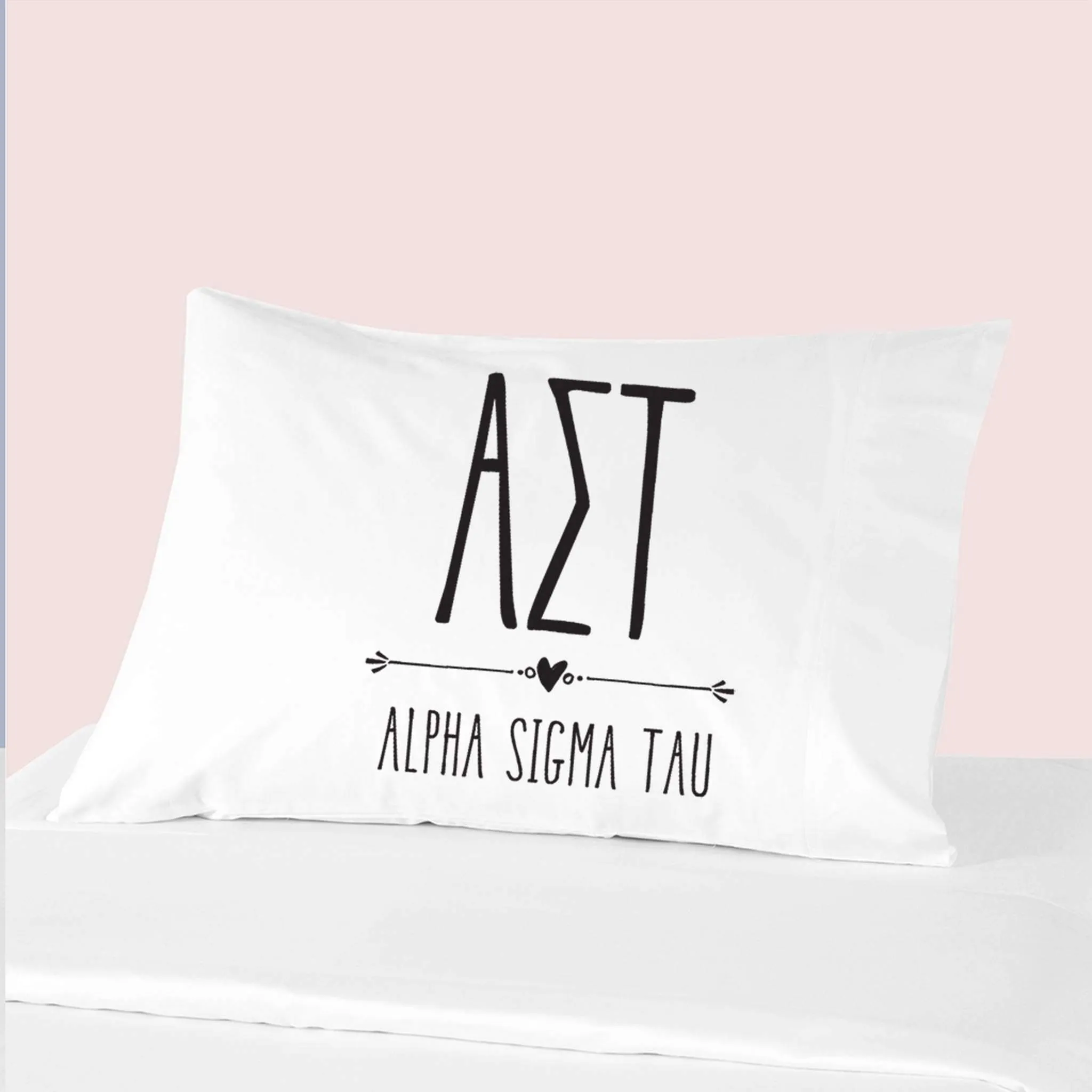 Sorority Pillowcases with Greek Letters and Name Design