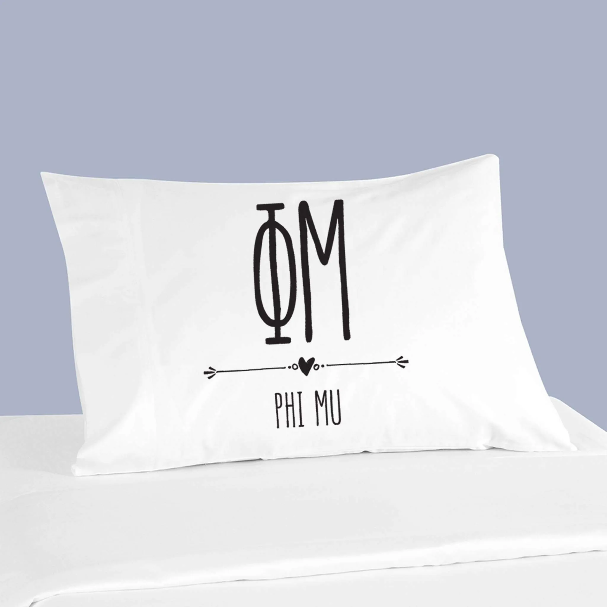 Sorority Pillowcases with Greek Letters and Name Design