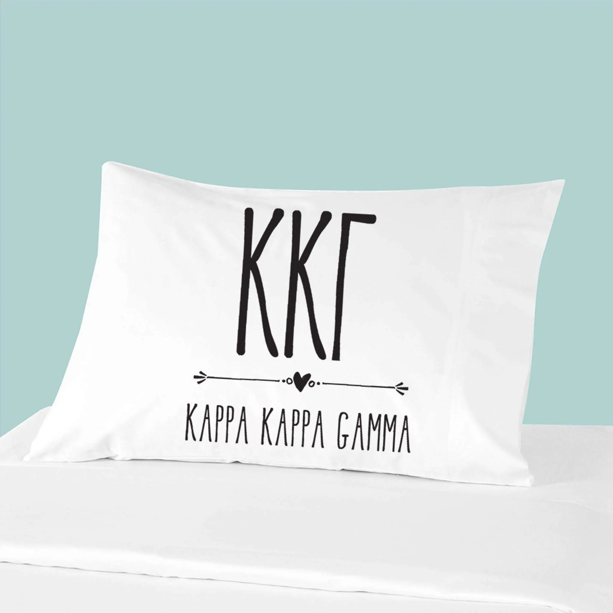Sorority Pillowcases with Greek Letters and Name Design
