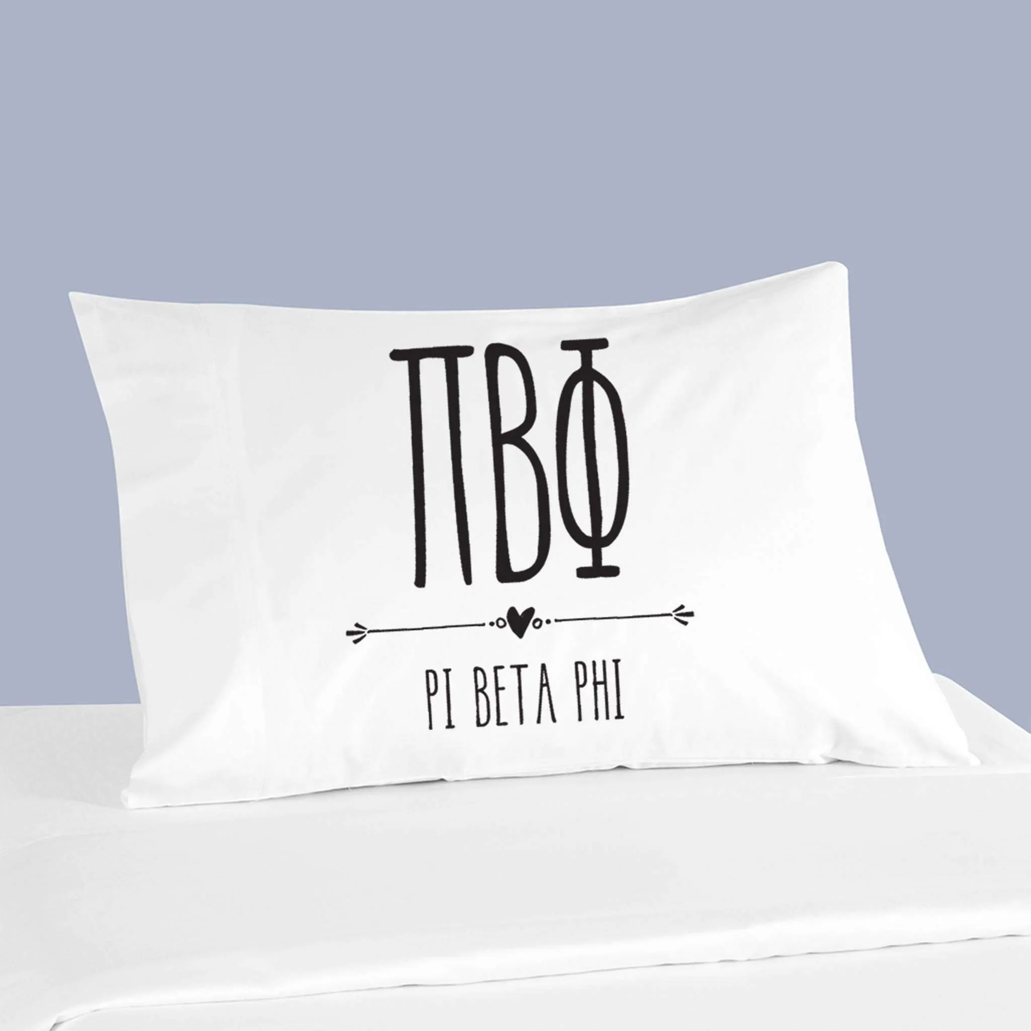 Sorority Pillowcases with Greek Letters and Name Design