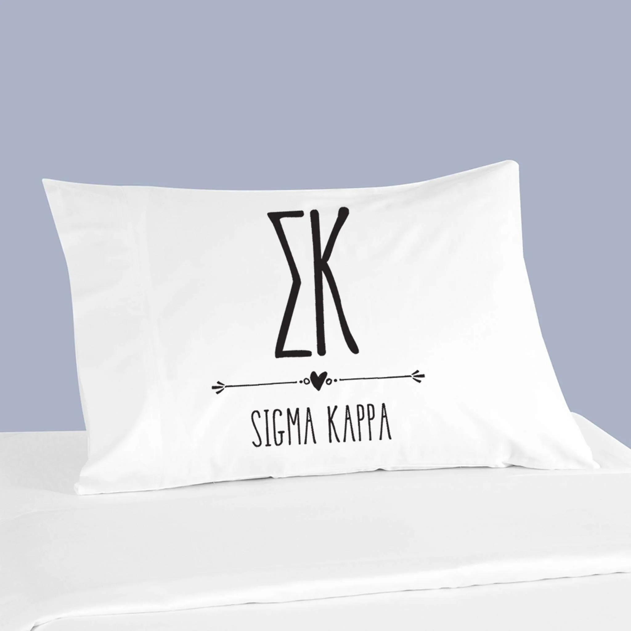 Sorority Pillowcases with Greek Letters and Name Design