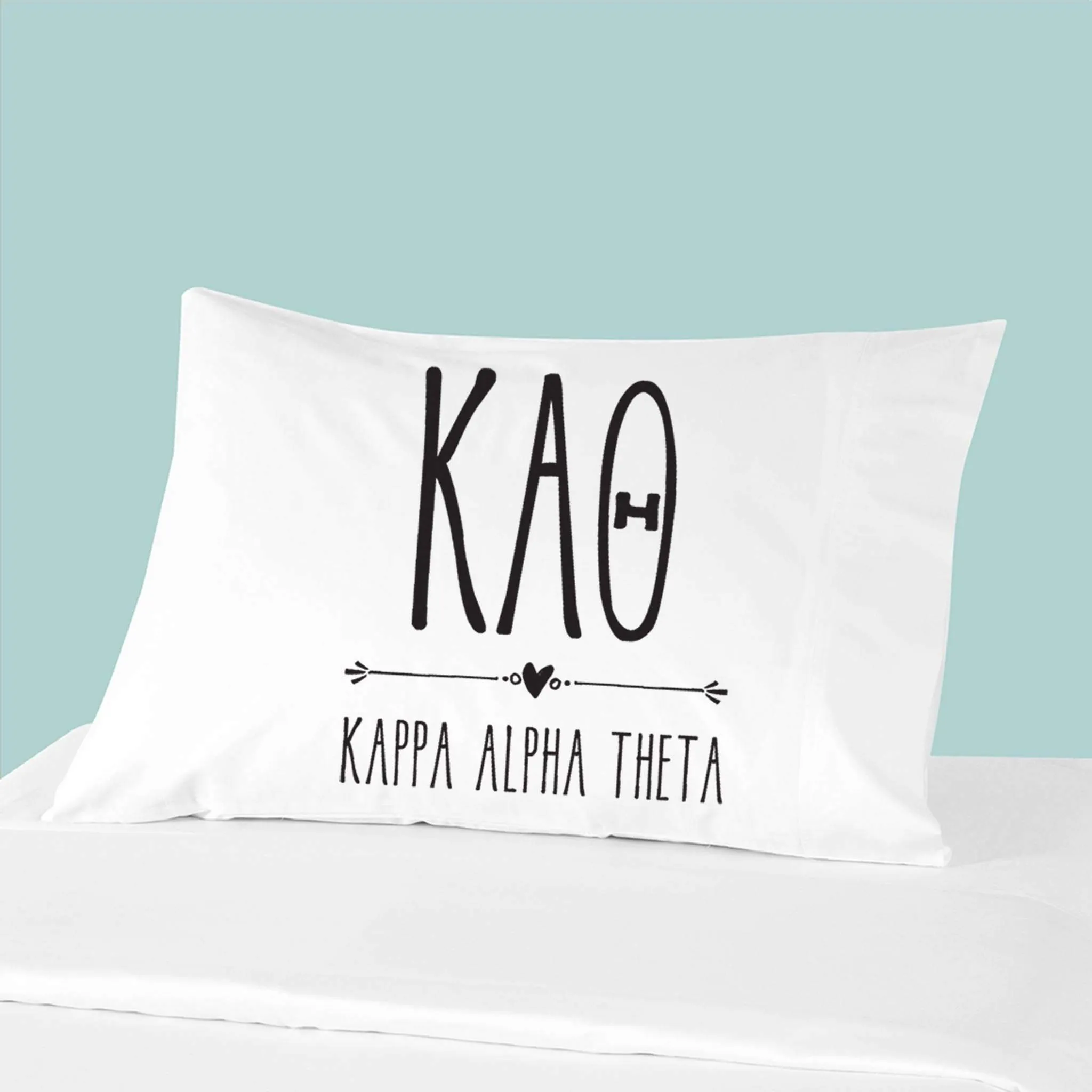 Sorority Pillowcases with Greek Letters and Name Design
