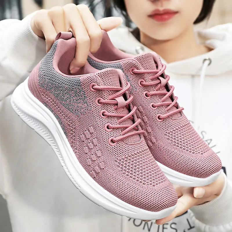 Sporty Two-Tone Sneakers for Women's Ultimate Comfort