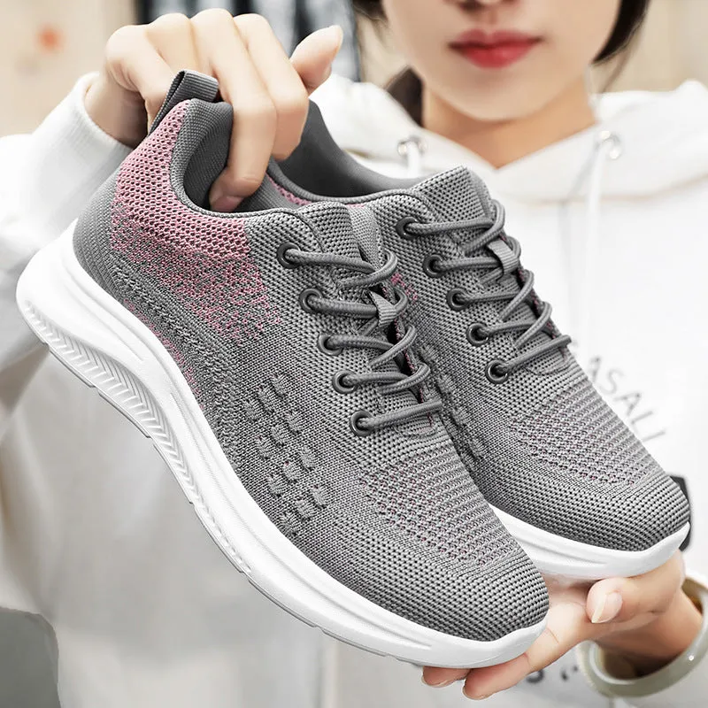Sporty Two-Tone Sneakers for Women's Ultimate Comfort