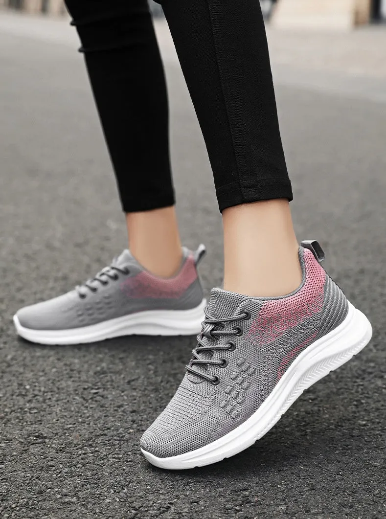 Sporty Two-Tone Sneakers for Women's Ultimate Comfort