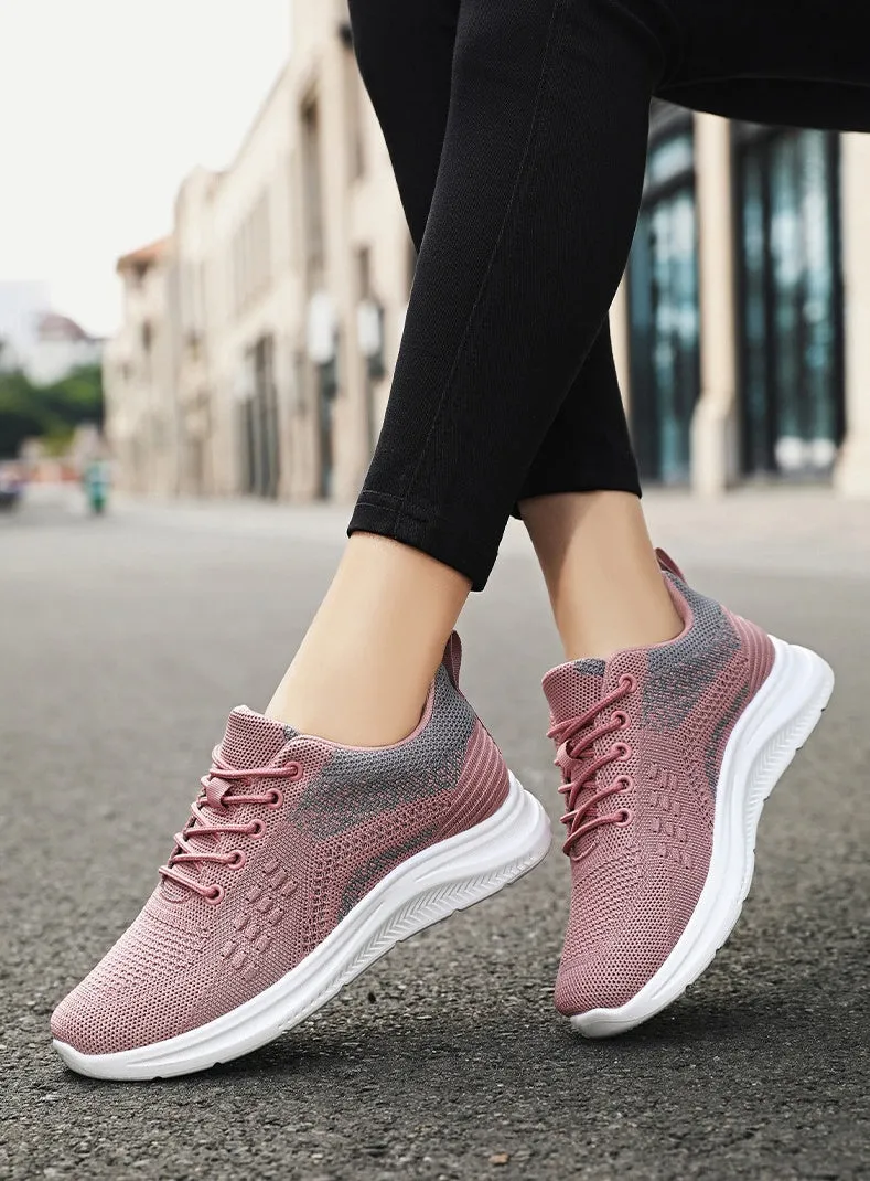 Sporty Two-Tone Sneakers for Women's Ultimate Comfort