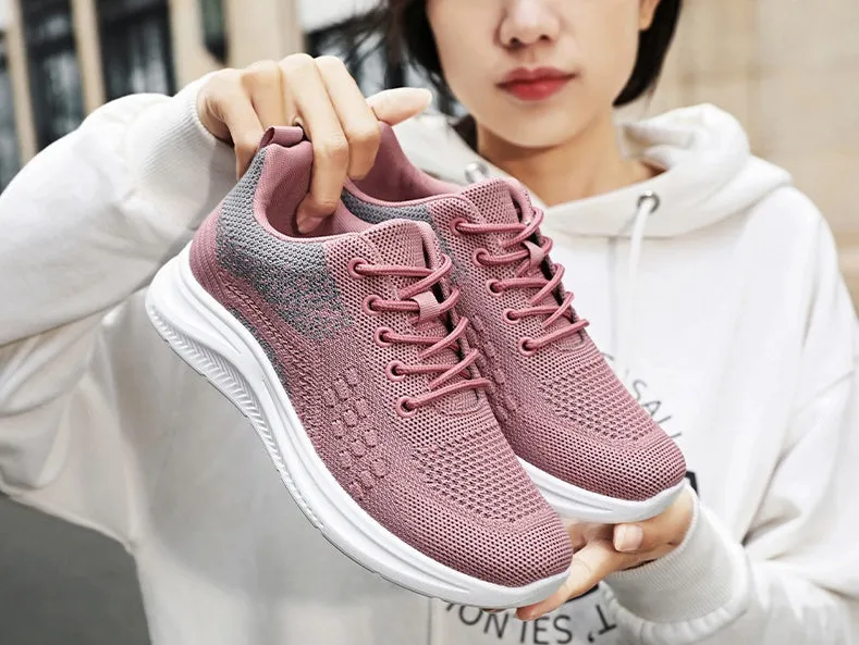 Sporty Two-Tone Sneakers for Women's Ultimate Comfort