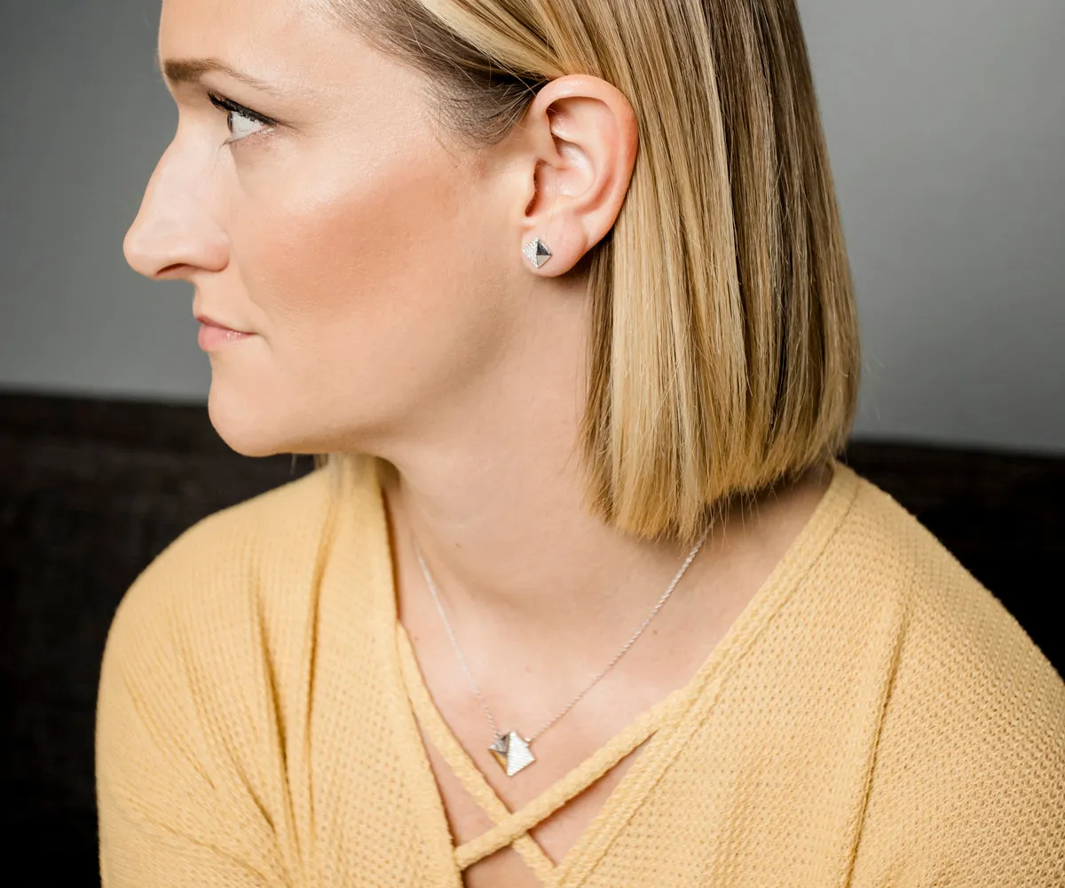 Square Pavé Crystal Necklace