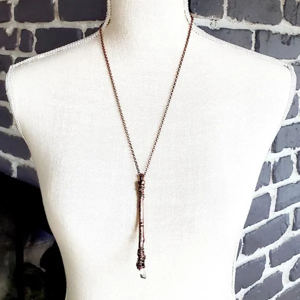 Sticks and Stones Clear Quartz Wand Necklace