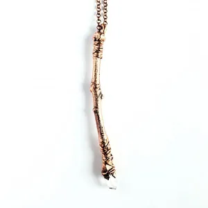 Sticks and Stones Clear Quartz Wand Necklace