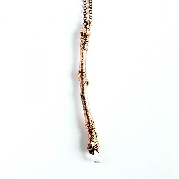 Sticks and Stones Clear Quartz Wand Necklace