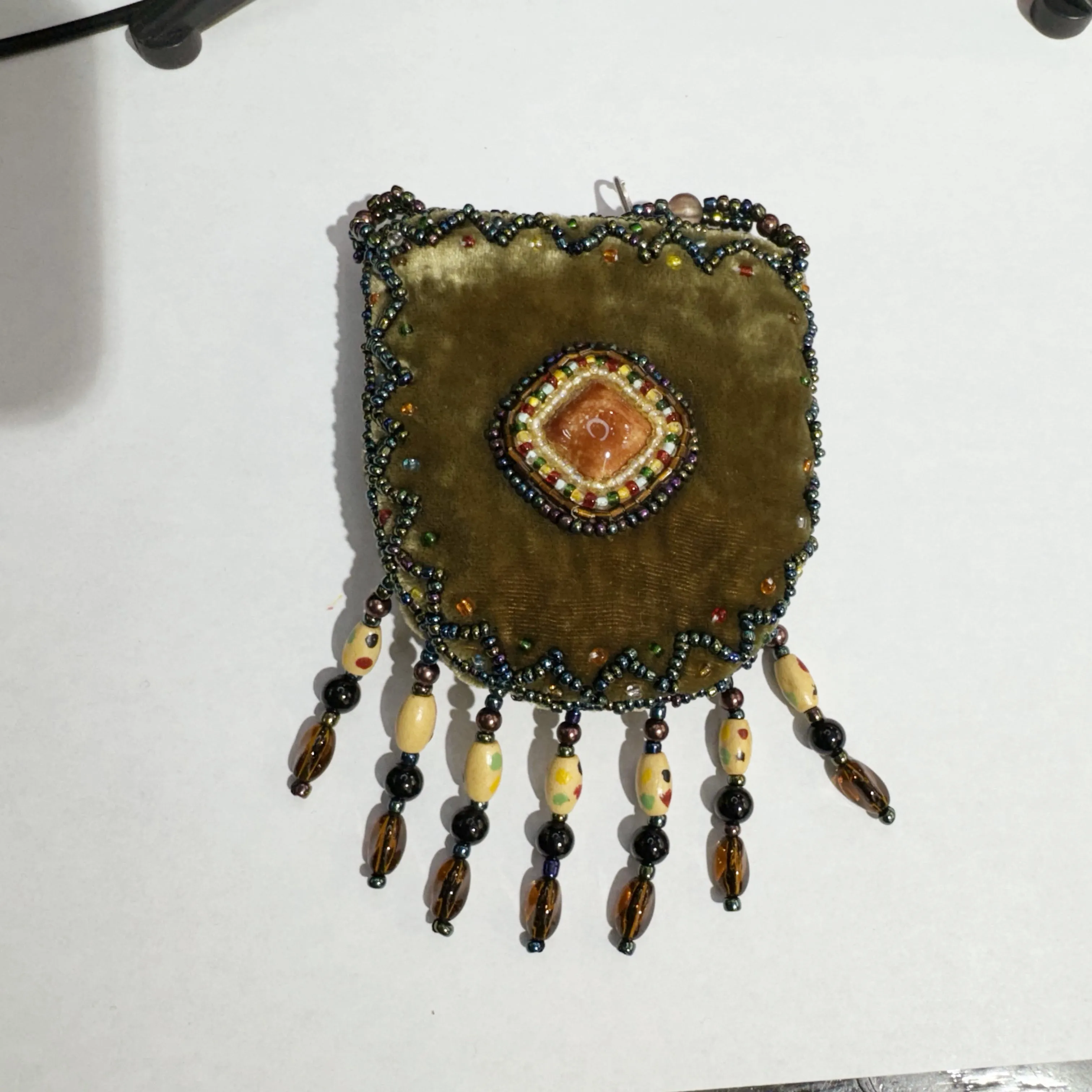 Stone Velvet Small Amulet Bag/Necklaces V0718