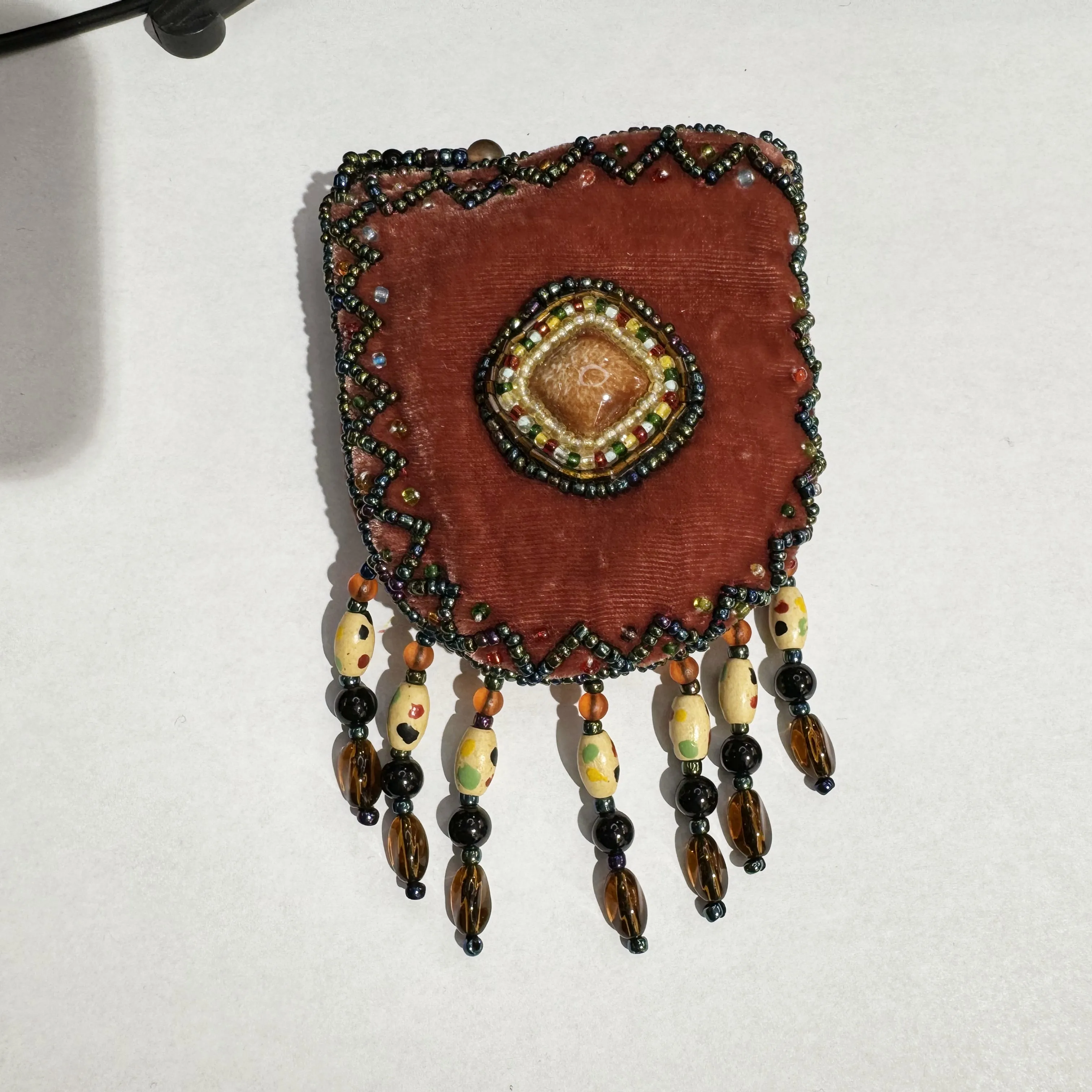 Stone Velvet Small Amulet Bag/Necklaces V0718