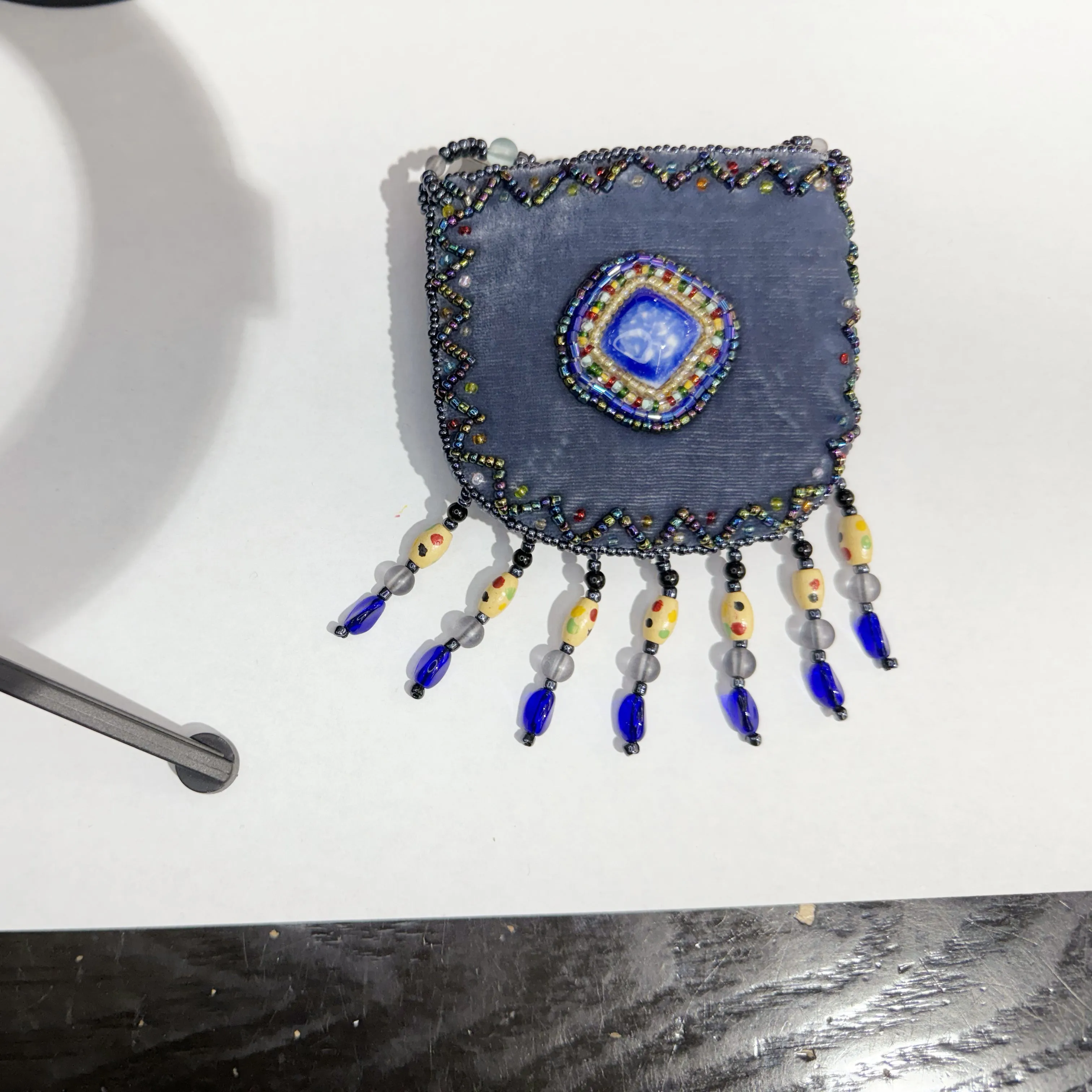 Stone Velvet Small Amulet Bag/Necklaces V0718