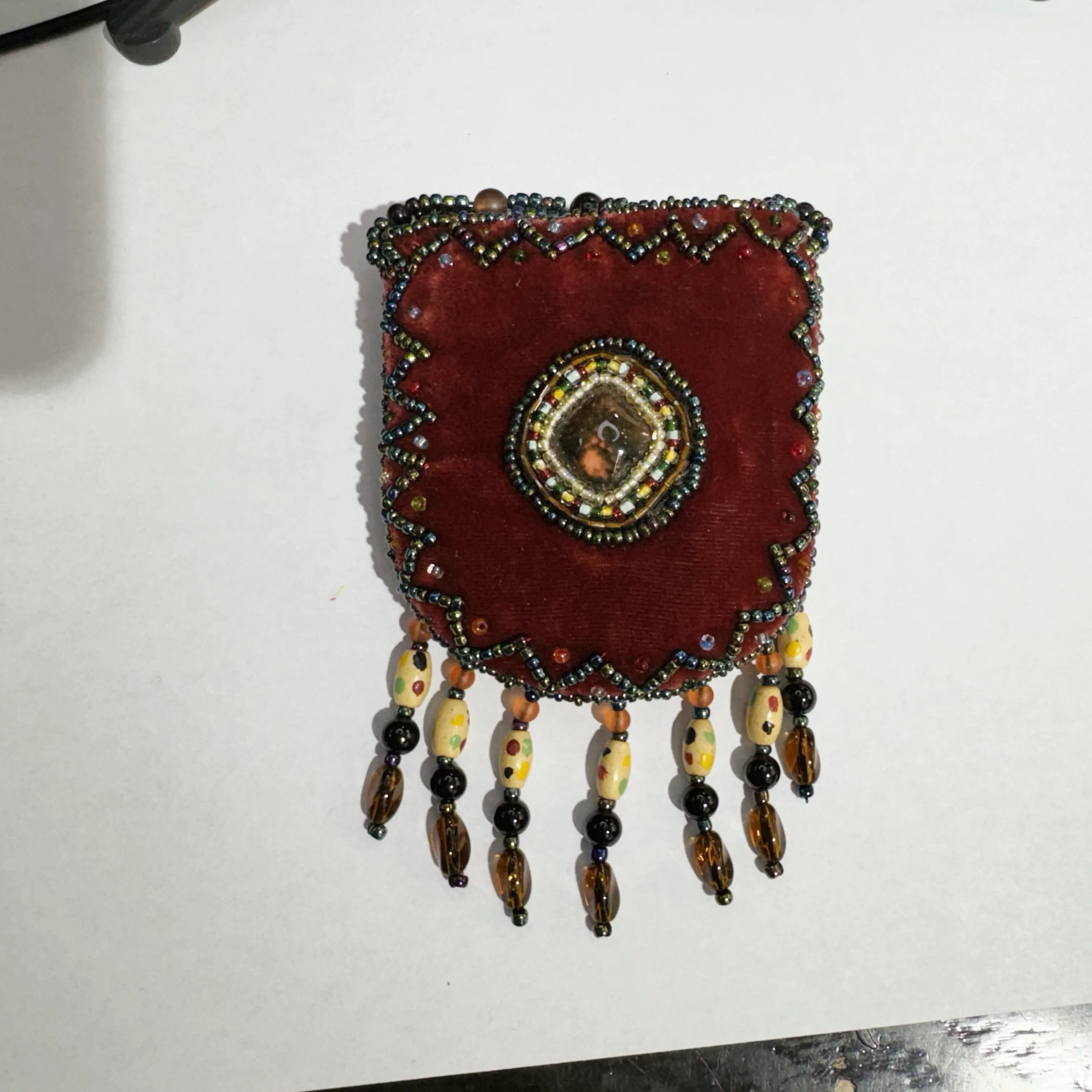 Stone Velvet Small Amulet Bag/Necklaces V0718