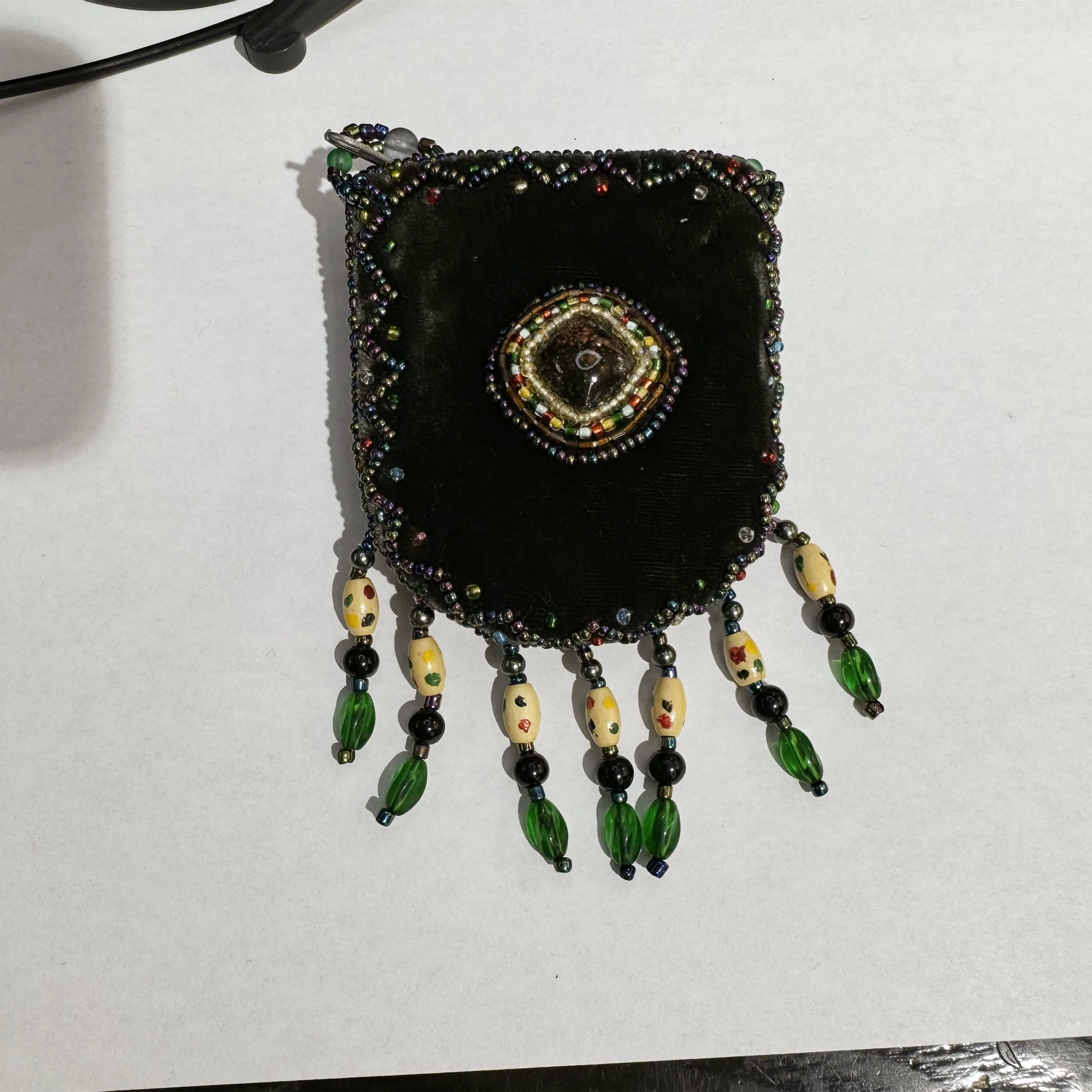 Stone Velvet Small Amulet Bag/Necklaces V0718