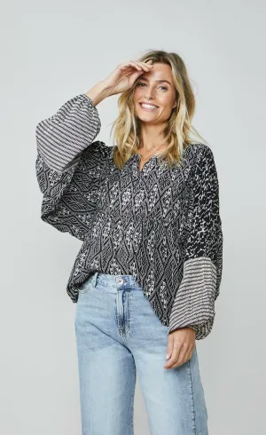 Summum Kimono Printed Top