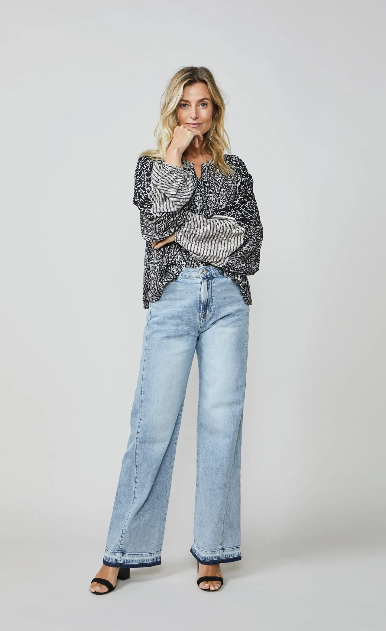 Summum Kimono Printed Top